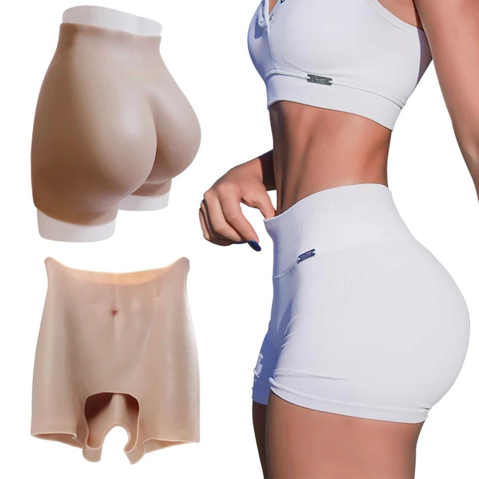 XSXL Silicone Hip Enhancer Shapewear - Butt Padded Push Up Panties for Transgender Women & Crossdressers - Fake Hips for Natural Curves - Perfect for Cosplay, Daily Wear & Confidence Boost