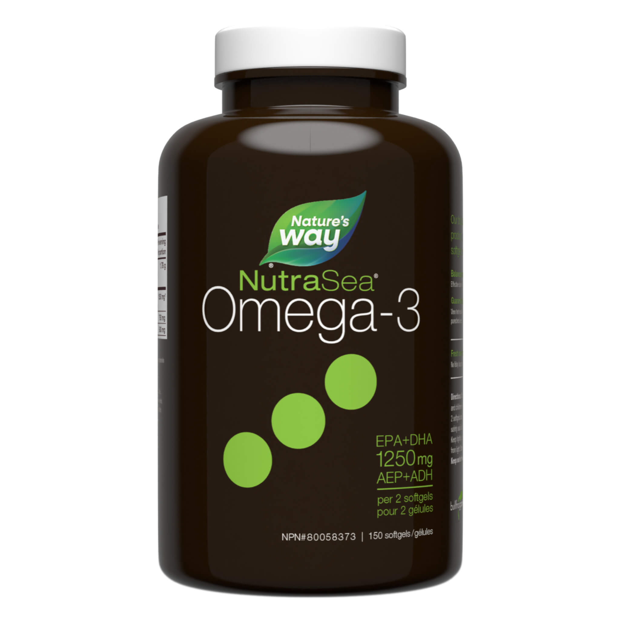 NutraSea Omega-3 Liquid Gels with Fresh Mint Flavor - High Potency Fish Oil Supplement for Heart, Brain & Joint Health - Supports Cognitive Function & Cardiovascular Wellness - Perfect for Daily Use at Home, Work or Travel