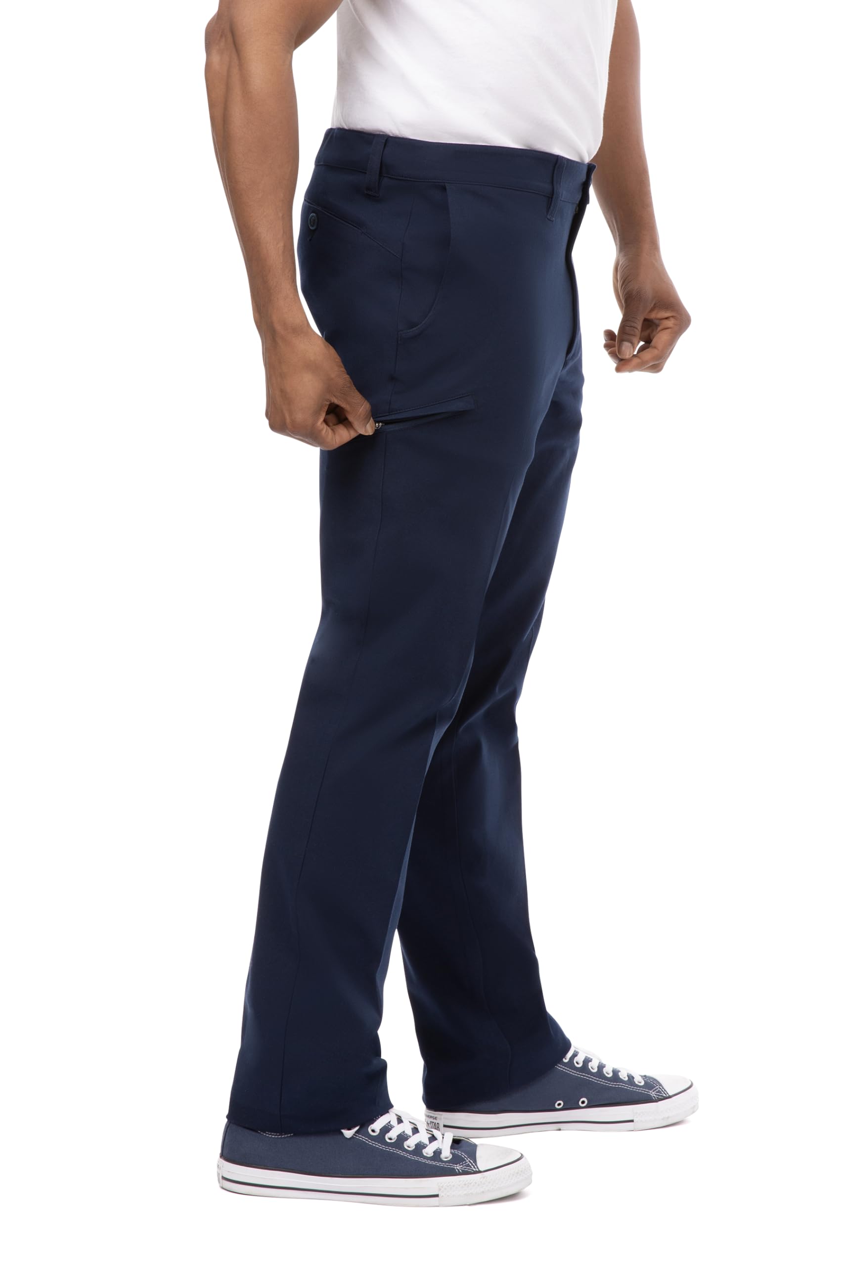 Chef Works Men's Stretch Fit Chino Pants - Comfortable Work Pants for Chefs, Restaurant Staff & Food Service Professionals | Perfect for Kitchen, Hospitality & Culinary Jobs