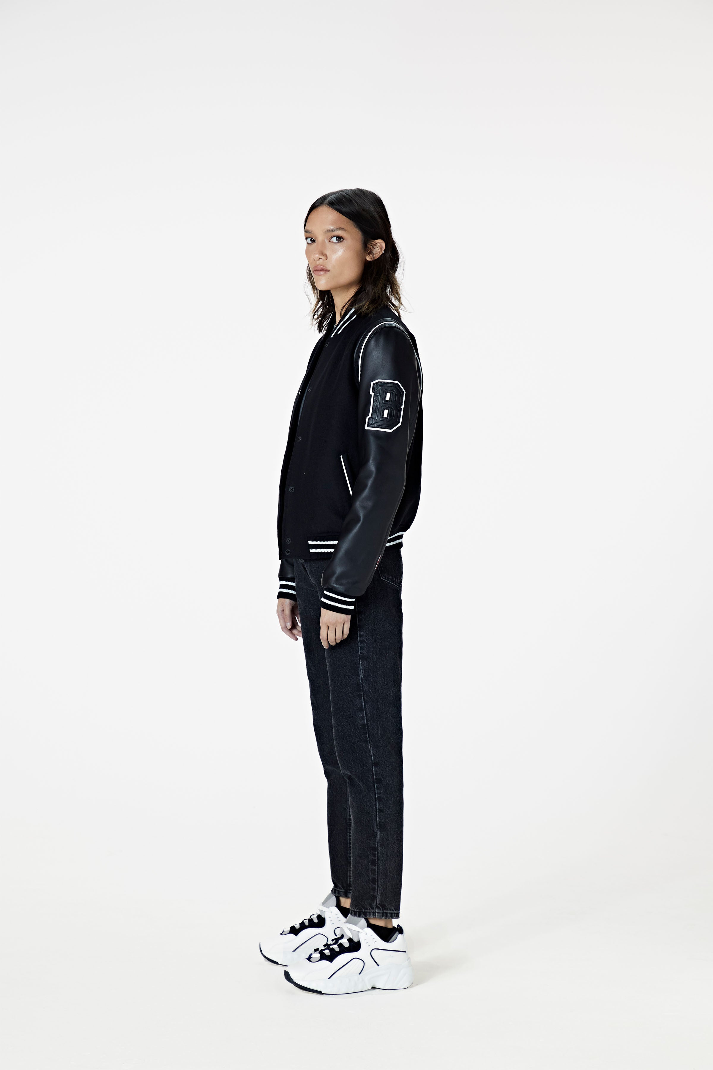 BODA Varsity Jacket for Women - Stylish Letterman Jacket with Ribbed Collar & Cuffs | Perfect for School Spirit, Casual Outfits & Fall Fashion