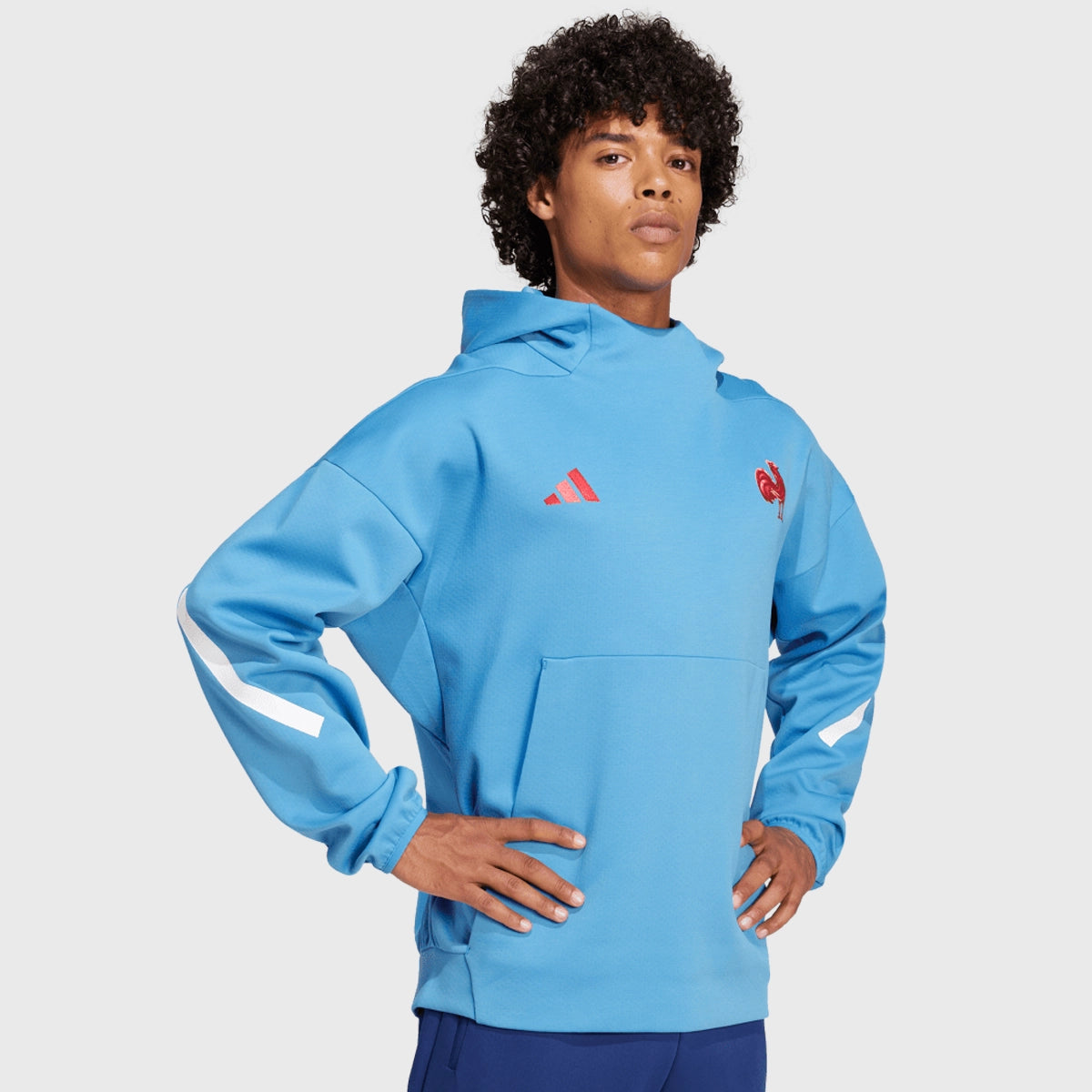 Adidas France Rugby Travel Z.N.E Hoody - Men's Lightweight Performance Hoodie for Training & Outdoor Sports | Perfect for Gym, Running & Casual Wear