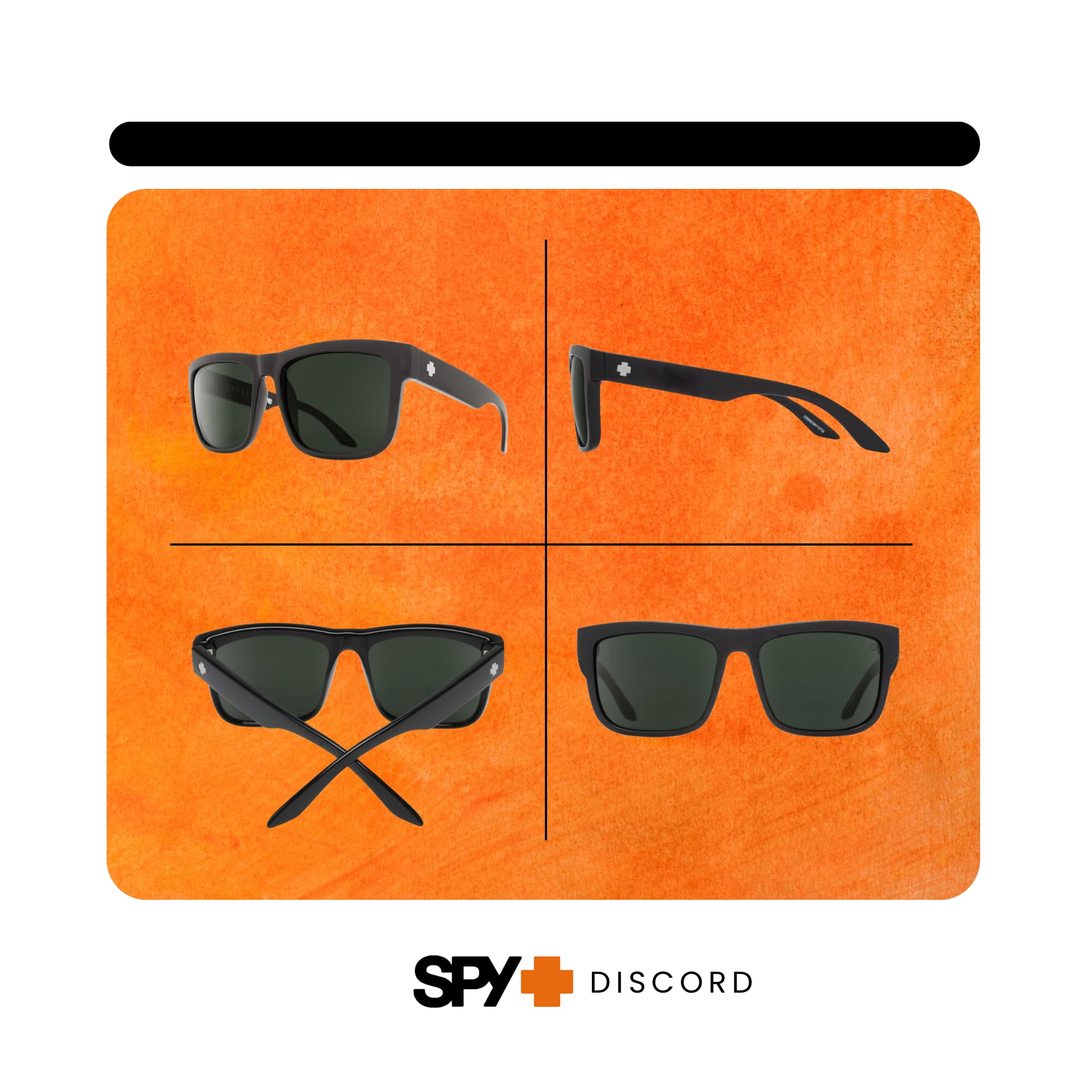 Stylish Spy Discord Rectangular Sunglasses for Men - UV Protection Polarized Lenses + Premium iWear Eyewear Kit Bundle | Perfect for Driving, Outdoor Activities & Fashion Accessories