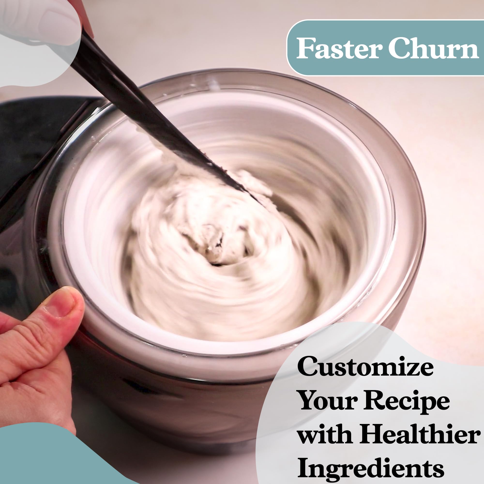 Tern Craft Ice Cream Maker Machine - Electric Homemade Ice Cream, Gelato & Frozen Custard Maker with 2-Pint Freezer Bowls | Perfect for Parties, Family Desserts & Summer Treats