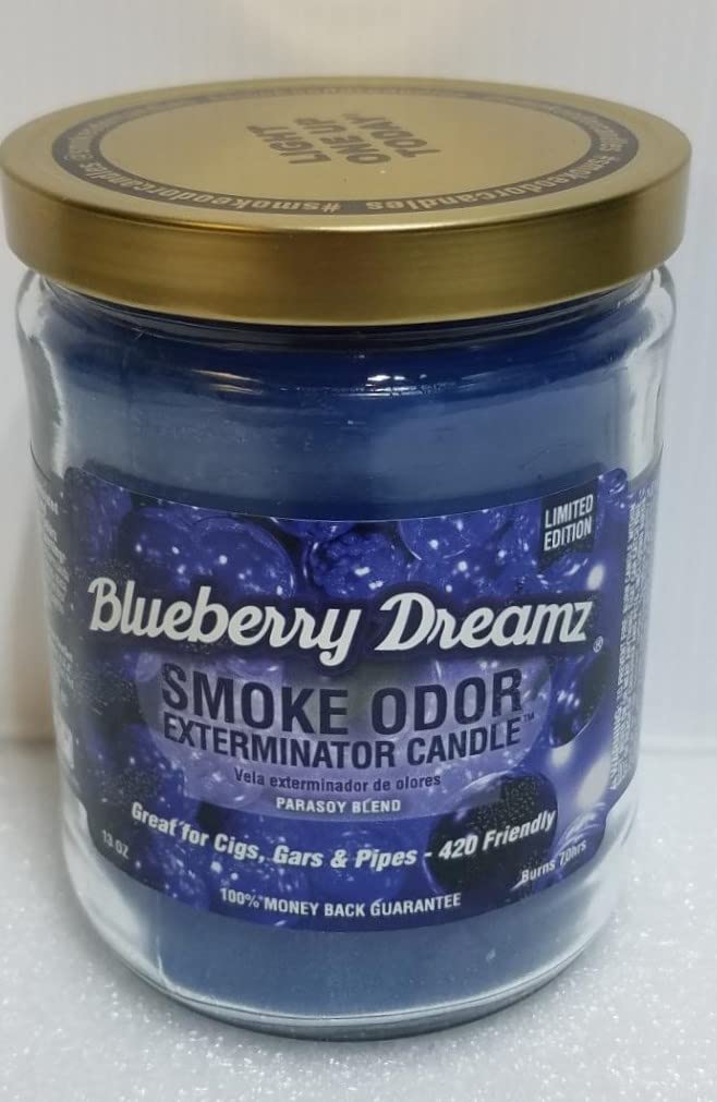 Smoke Odor Eliminator Candles - 13oz Jar Set of 8 Assorted Scents (Orange Lemon, Kiwi Strawberry, Potpaya, Lemon Haze, Apple Orchard, Blueberry Dream, Pineapple Coconut, Pumpkin Spice) - Perfect for Home, Office & Car Air Freshening