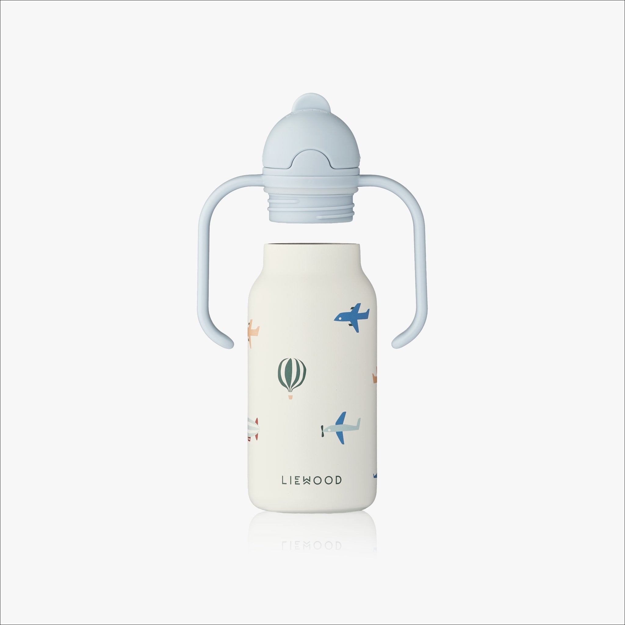 LIEWOOD Kimmie Kids Water Bottle 250ml - Insulated Stainless Steel Aviator & Ecru Colors - Leak Proof & BPA Free for School, Travel & Outdoor Activities