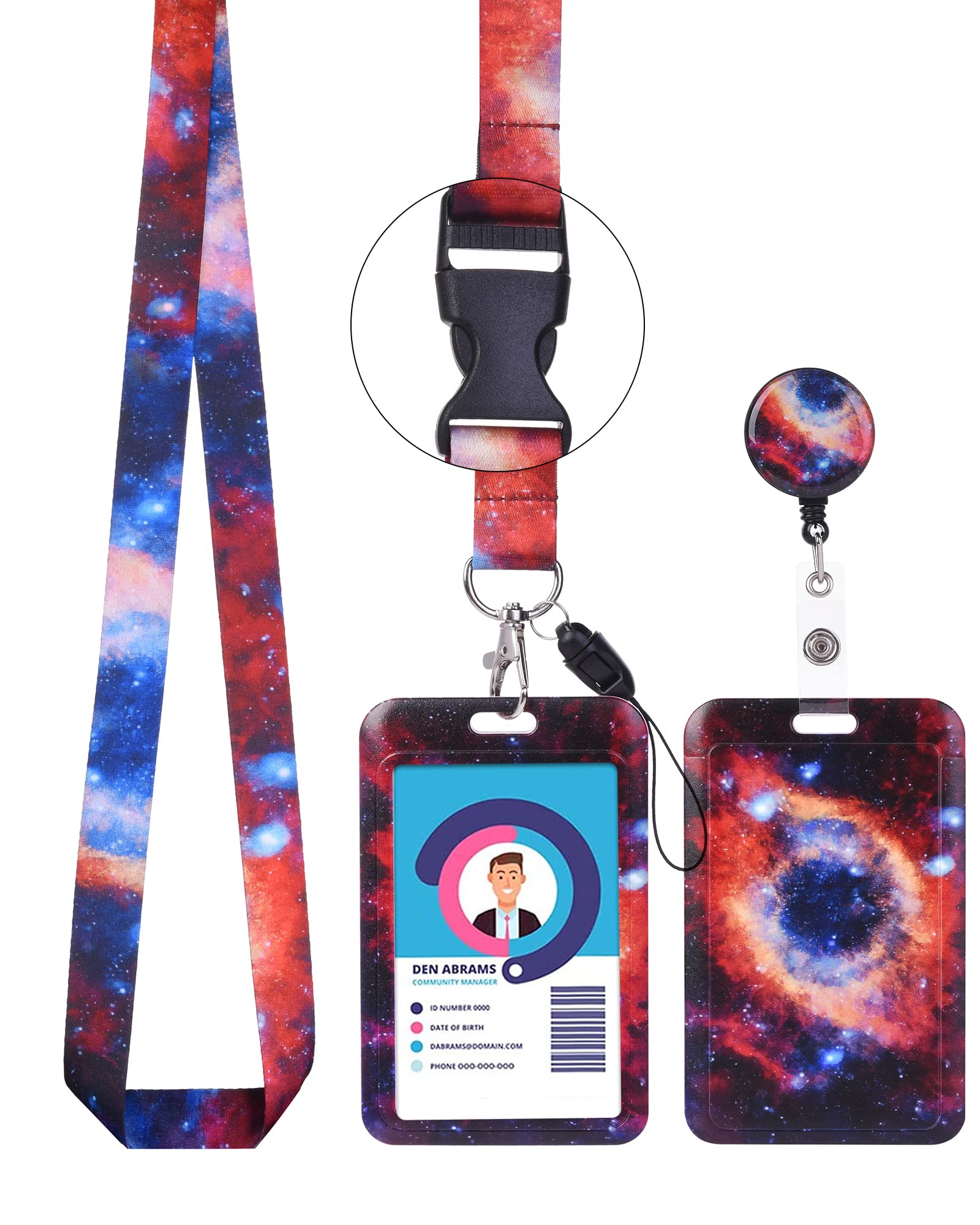 BGHSE ID Badge Lanyards with Twe Flower - Office & Event Use