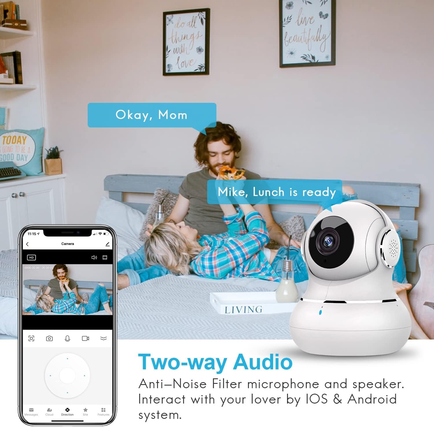 4 Pack Indoor Security Camera with 2K HD, 360° Pan & Tilt, Night Vision - WiFi Pet & Baby Monitor Camera with Mobile App, Alexa Compatible - Ideal for Home, Nursery, Pet Tracking & Office Surveillance