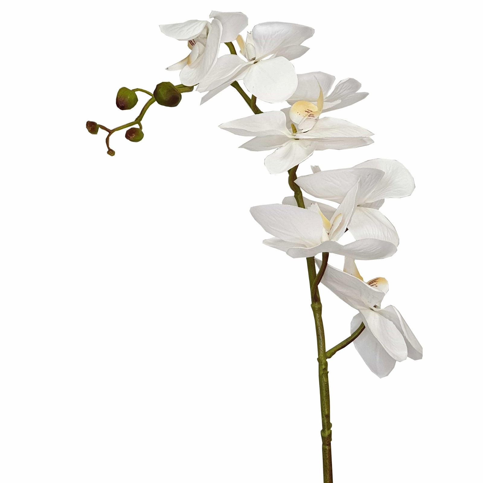 Premium 60cm Artificial Orchid with White Flowers - Lifelike Silk Fake Plant for Home Decor, Office, Wedding Centerpiece & Party Arrangements