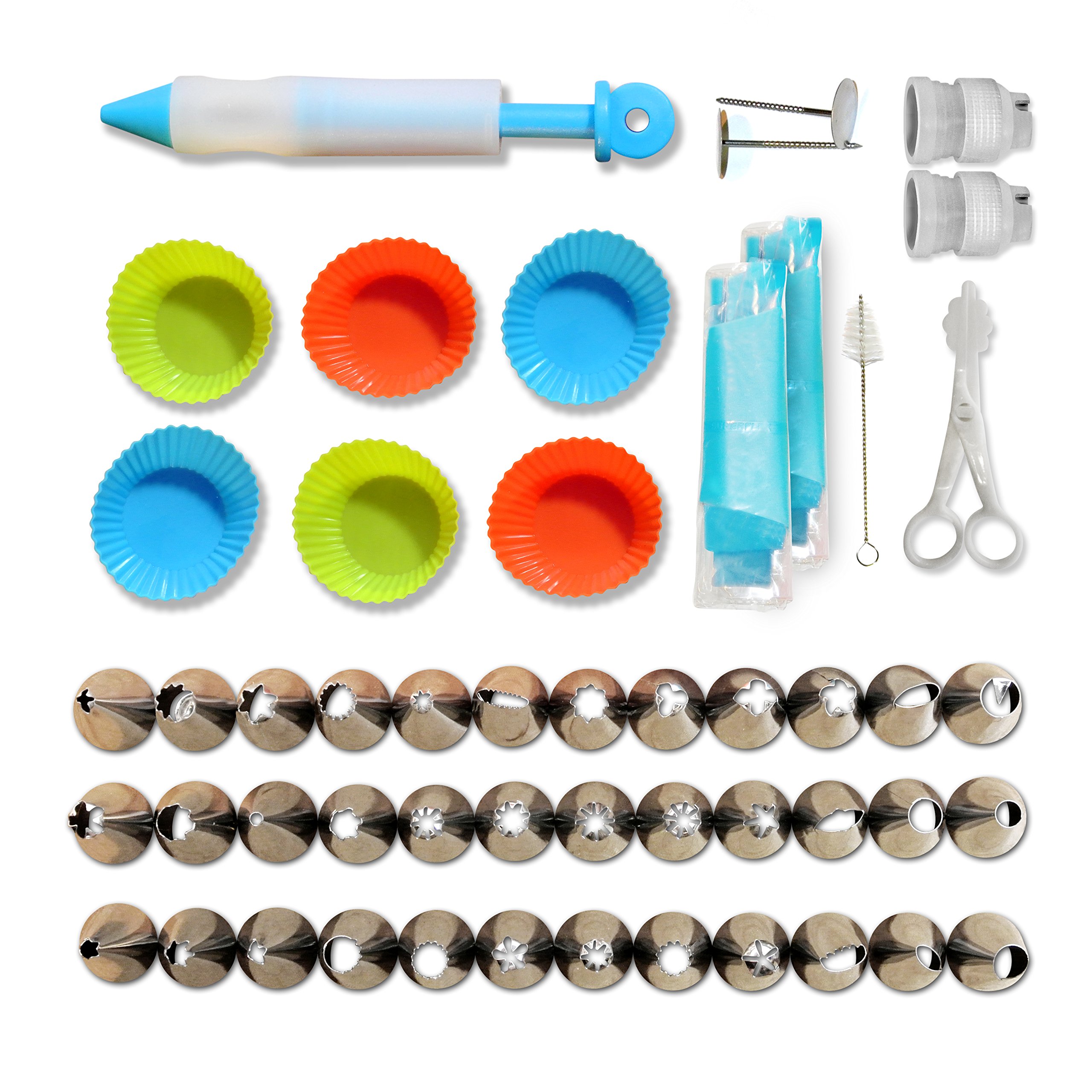 51-Piece Cake Decorating Kit with Piping Tips & Tools - Perfect for Baking & Cake Design