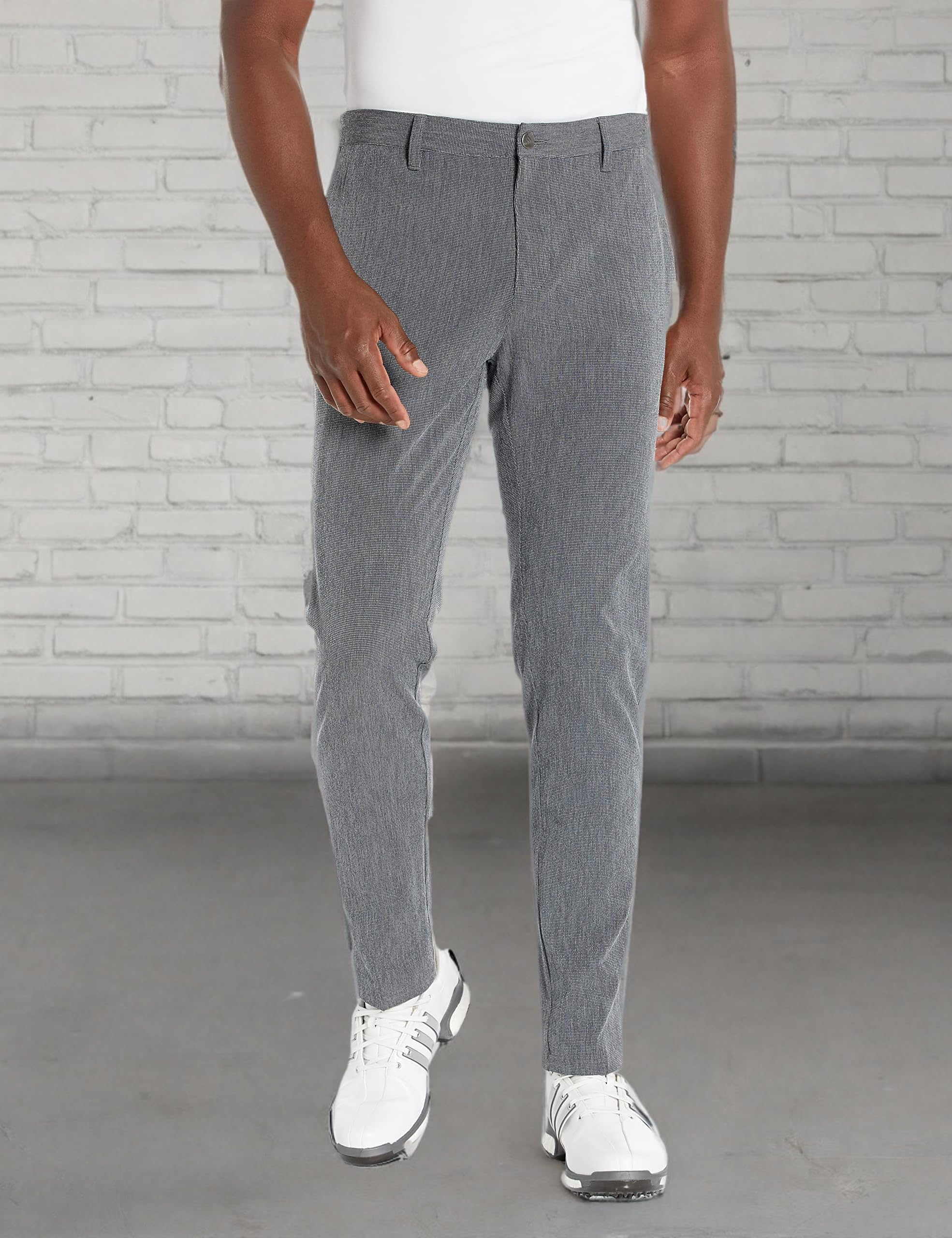 Adidas Men's Crosshatch Golf Pants - Lightweight Stretch Performance Trousers for Golfing & Casual Wear | Perfect for Golf Course, Office & Outdoor Activities