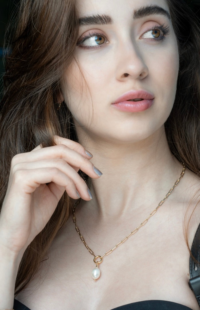 18K Gold Plated Luxe Pearl Strand Necklace - Elegant Women's Jewelry for Parties, Weddings & Special Occasions