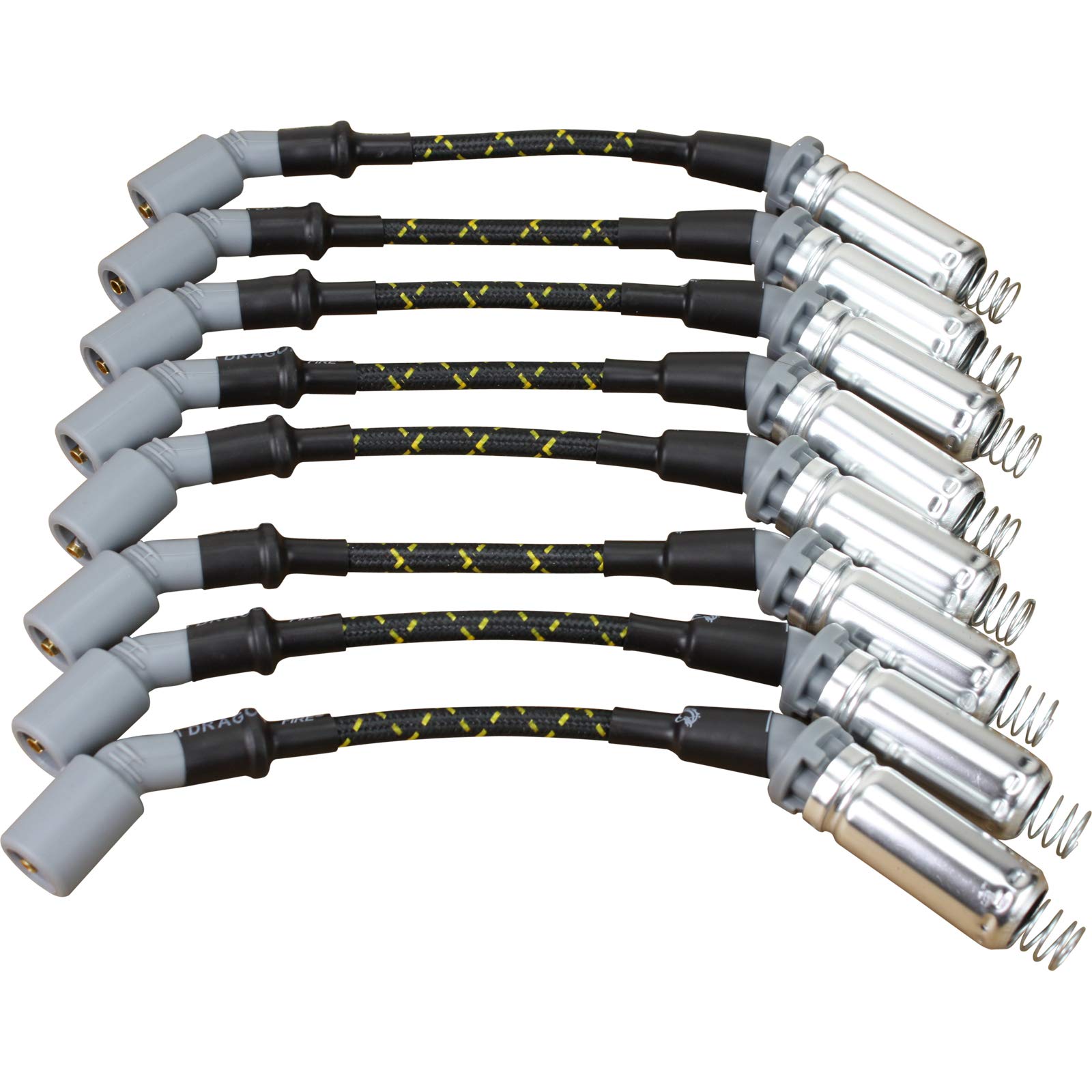 AIP Electronics Dragon FIRE Performance Power Pack - Iridium Spark Plugs & Low Ohm Spark Plug Wires Kit for 2015-2020 Buick Chevrolet GMC Cadillac Pontiac Hummer LS V8 Engines | OEM Fit | Enhanced Ignition for Better Acceleration & Fuel Efficiency