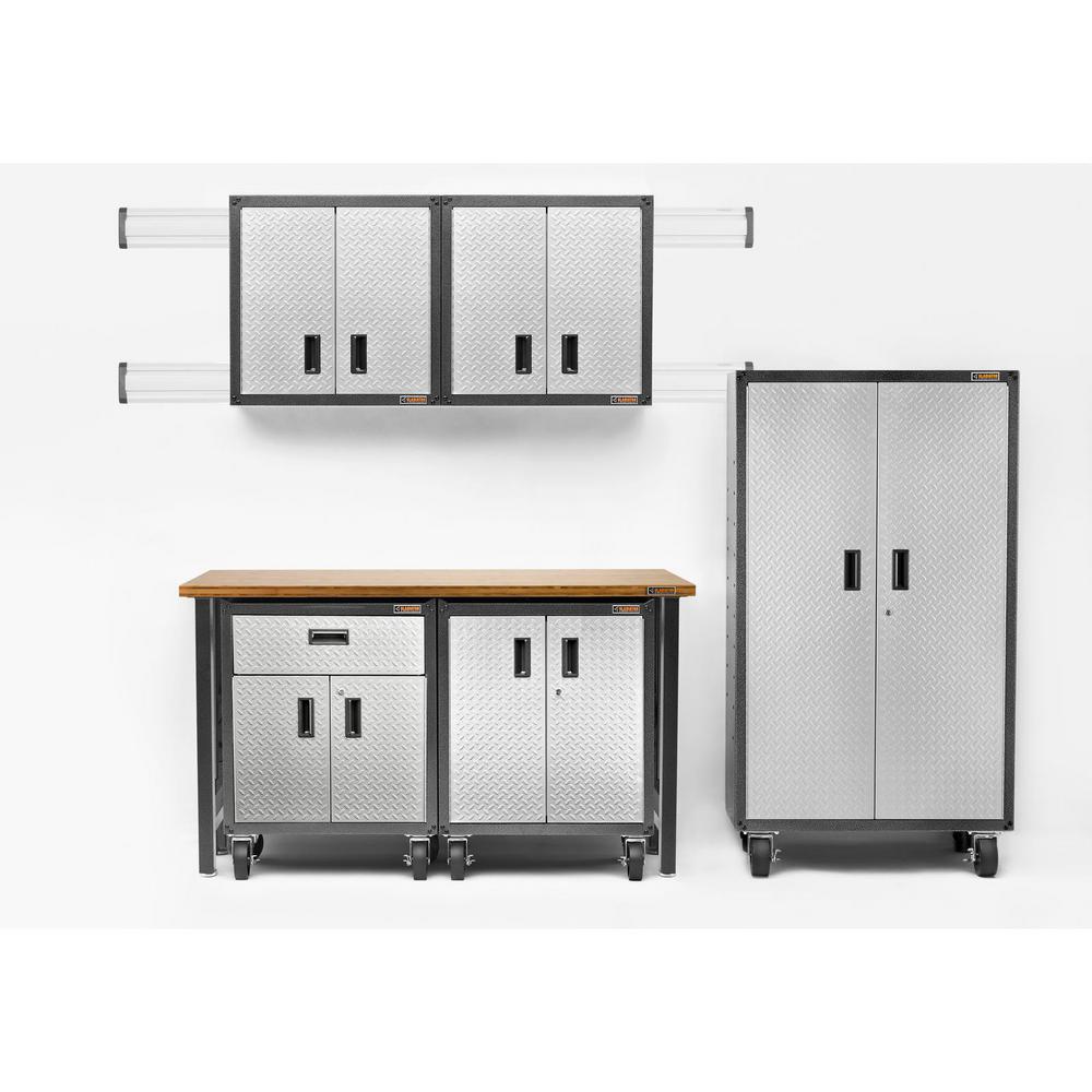 Gladiator Caster Kit for Ready-to-Assemble Freestanding Garage Cabinets - Heavy Duty Wheels for Easy Mobility in Workshop & Storage Spaces
