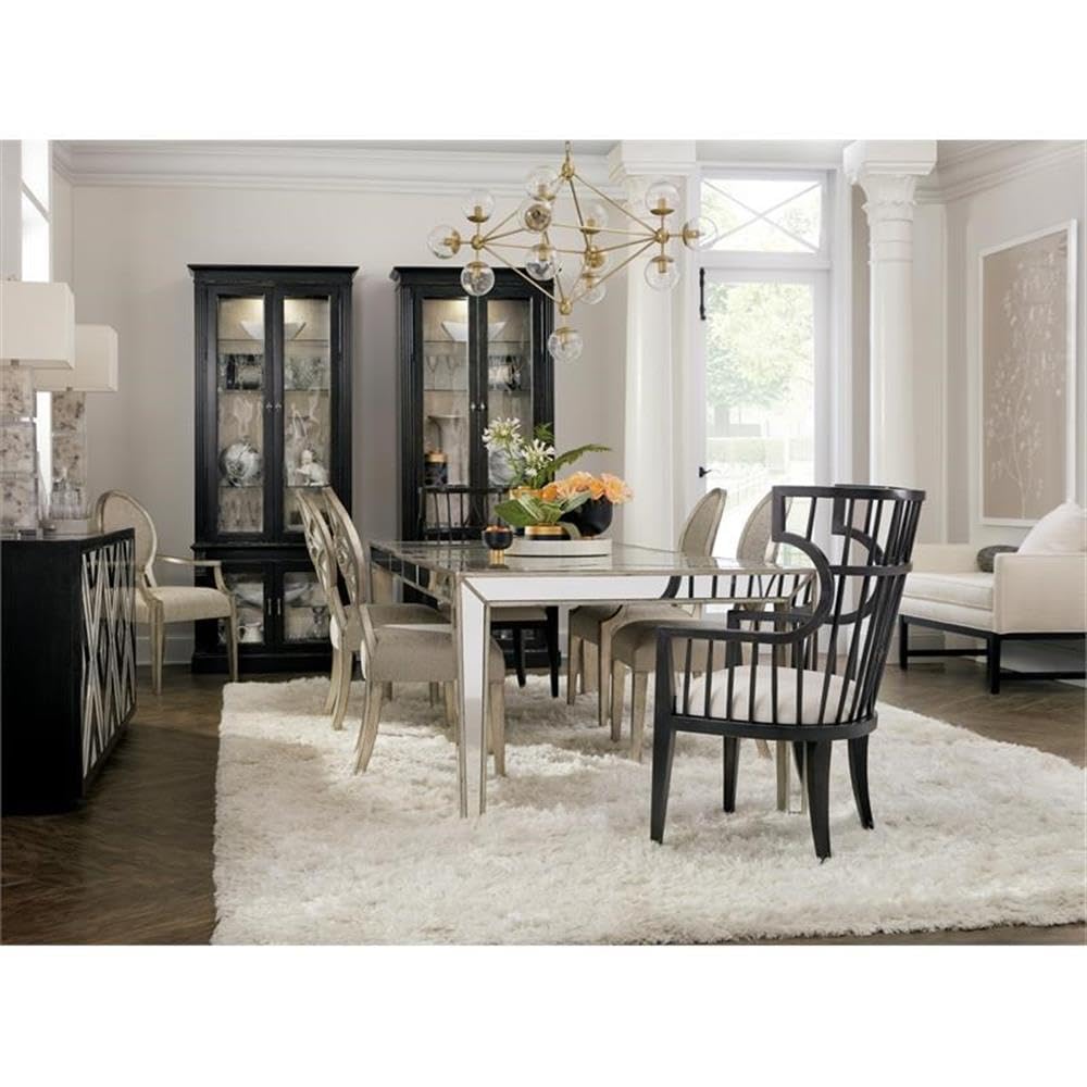 Hooker Furniture Sanctuary Couture Host Chair - Elegant Living Room Accent Chair for Home Decor, Comfortable Seating for Guests & Entertaining