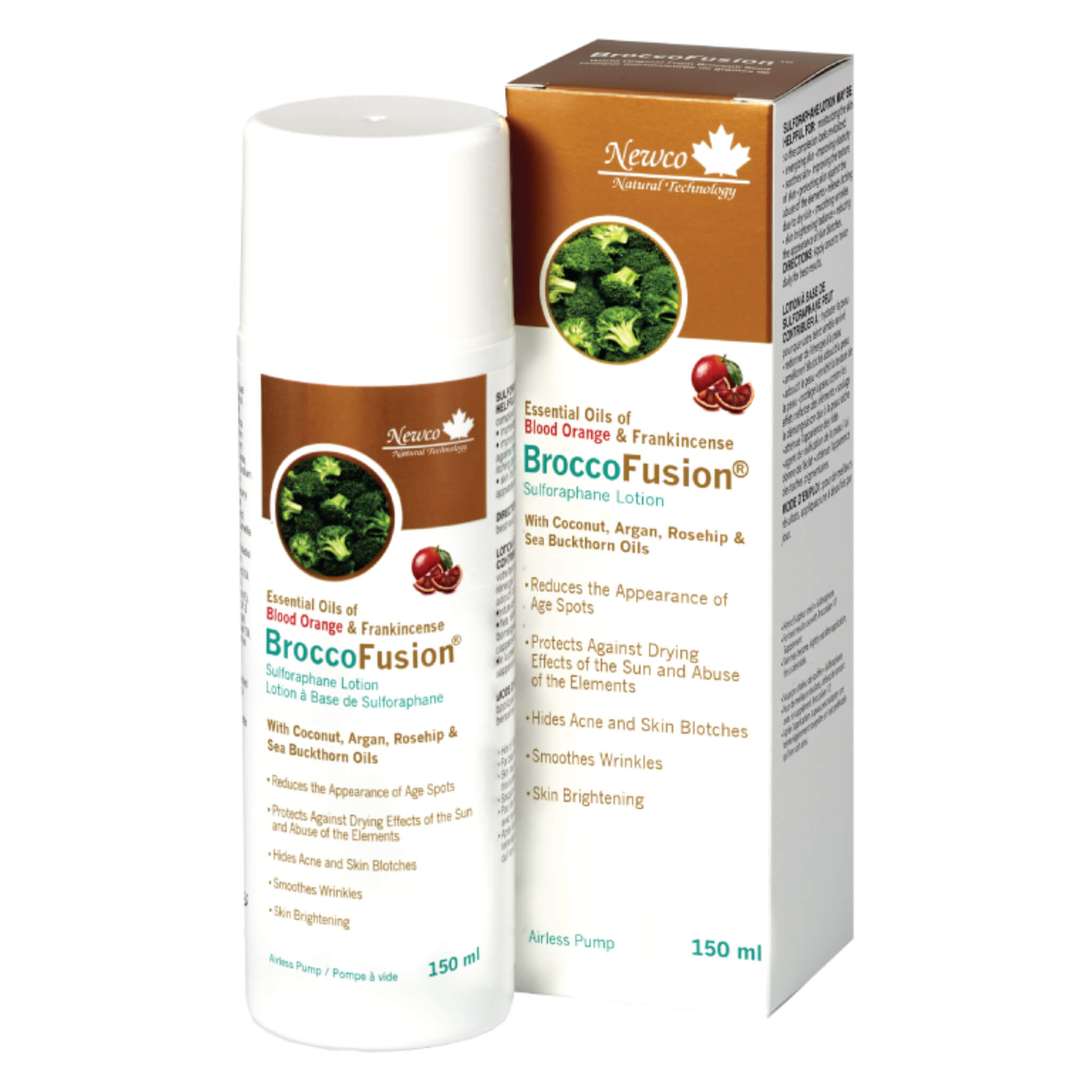 BroccoFusion Sulforaphane Lotion with Blood Orange & Frankincense - Antioxidant Skin Care for Glowing Complexion | Perfect for Daily Moisturizing & Anti-Aging Routine