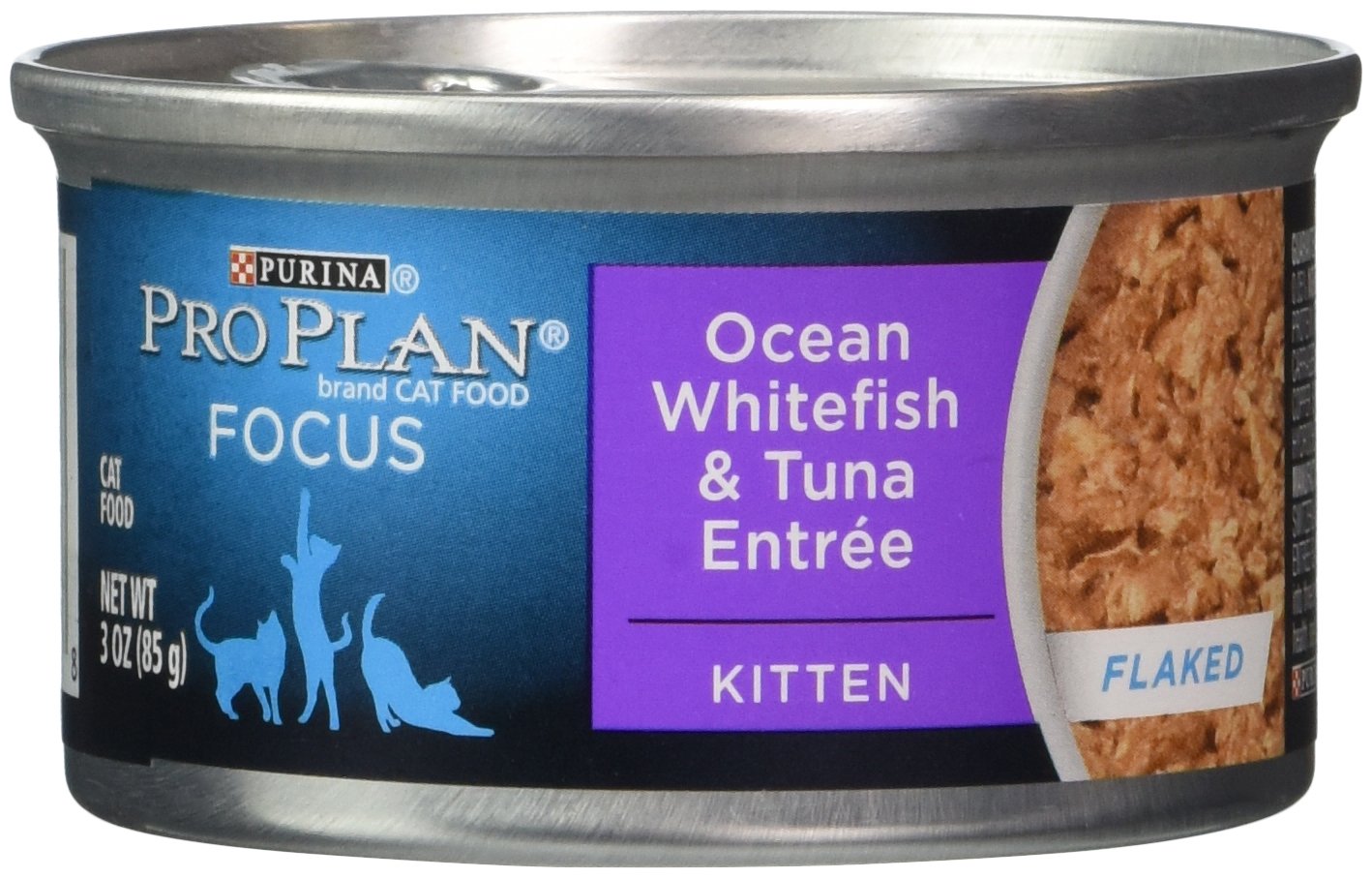 Purina Pro Plan Kitten Food - Ocean Whitefish & Tuna Recipe in Gravy, 3oz Canned Wet Cat Food - High Protein for Growth & Development - Perfect for Weaning Kittens & Picky Eaters
