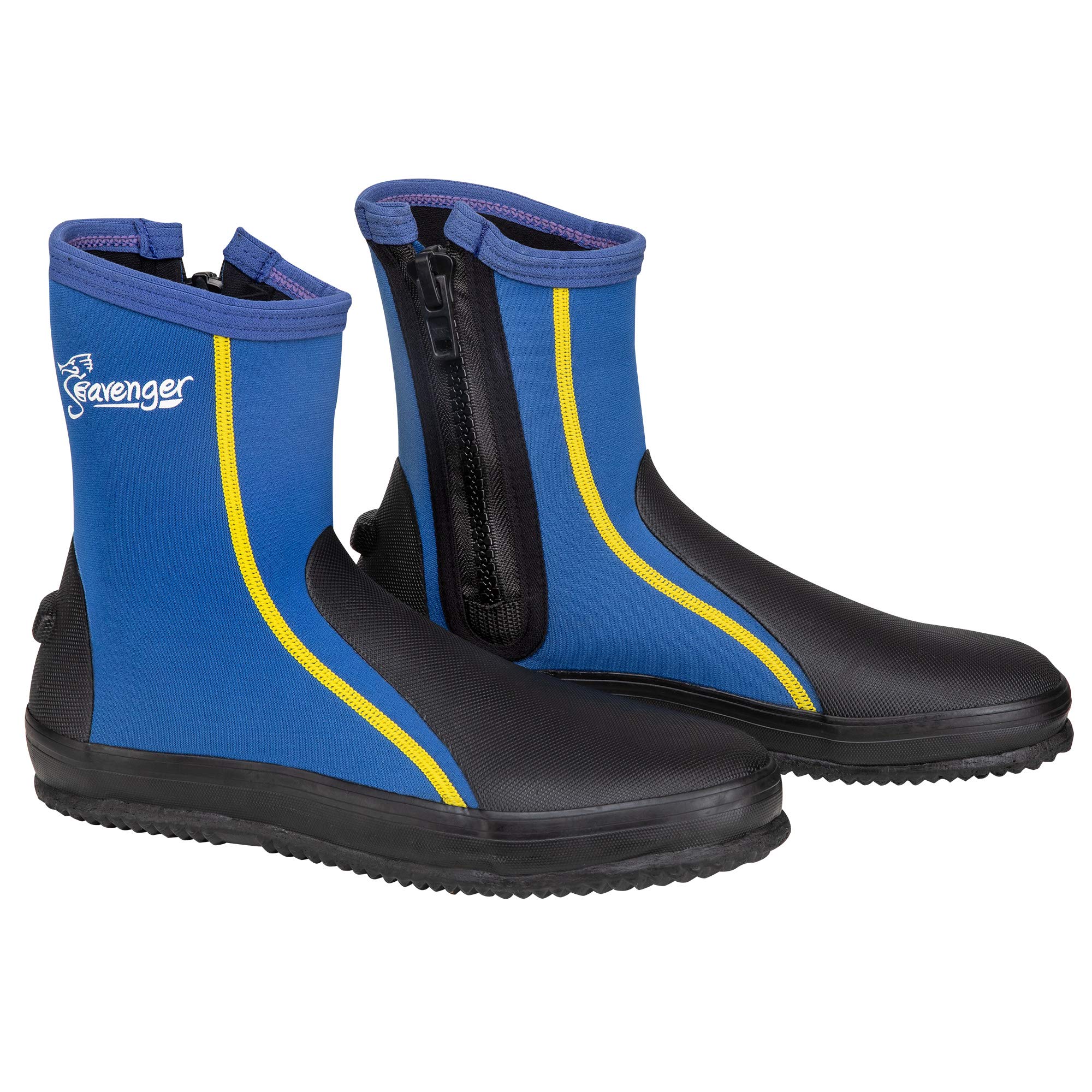 Seavenger Tall 3mm Neoprene Tortuga Dive Boots for Men & Women - Warm Waterproof Scuba Diving Shoes for Snorkeling, Surfing, Kayaking & Beach Activities