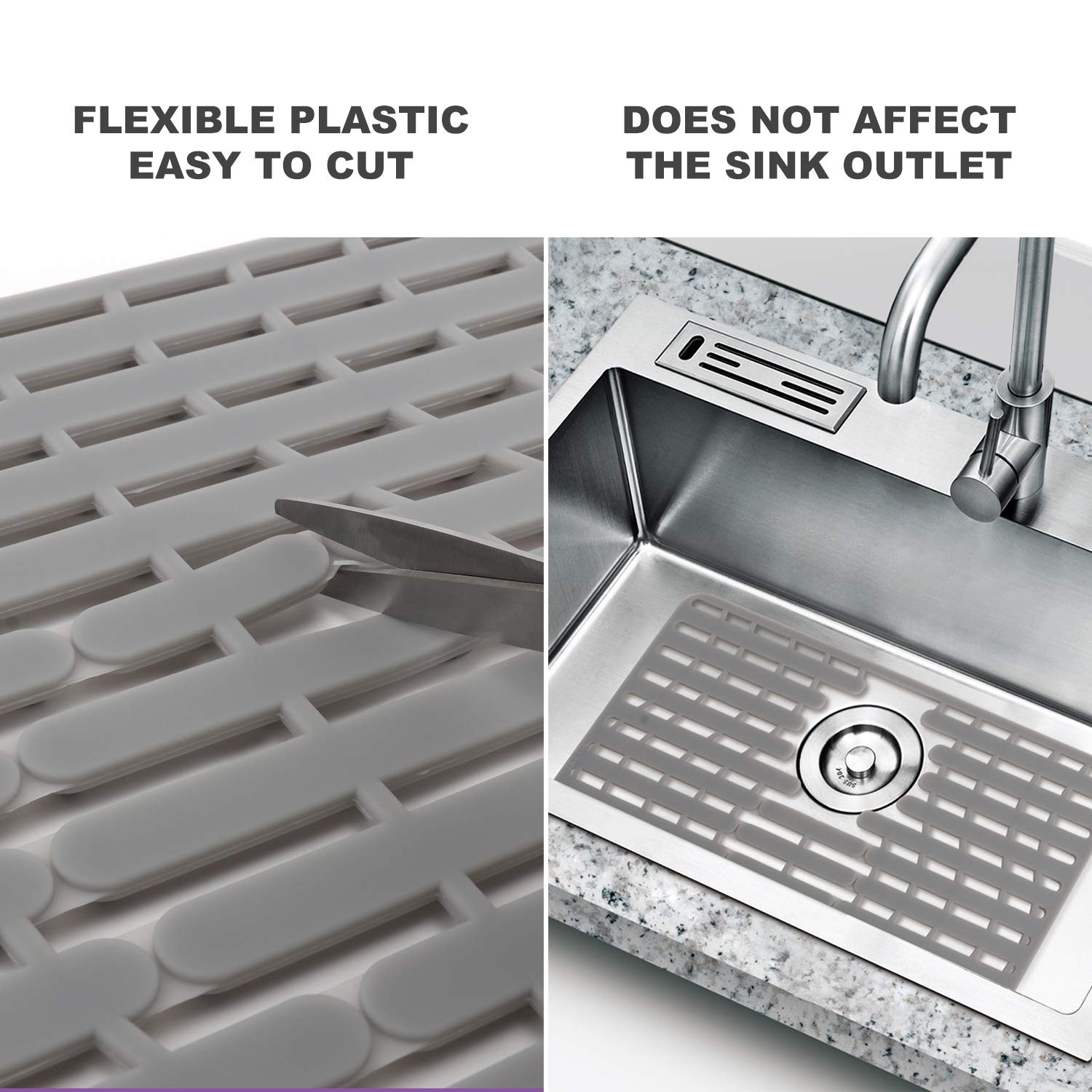 Better Housewares Silicone Sink Mat - Non-Slip Kitchen Sink Protector, 16
