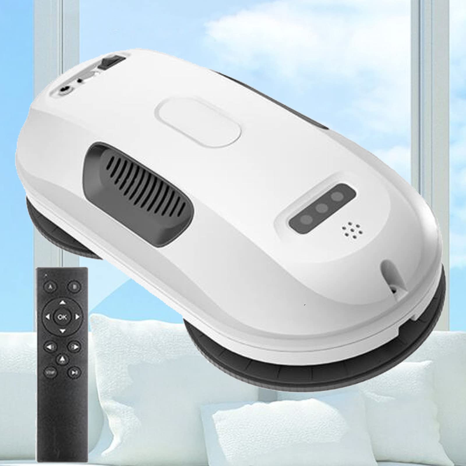 Lxiluv Smart Window Cleaning Robot with Remote Control & Safety Rope - Automatic Glass Cleaner for Home, Apartment & Hotel Use - Perfect for High-Rise Windows, Glass Doors & Skylights