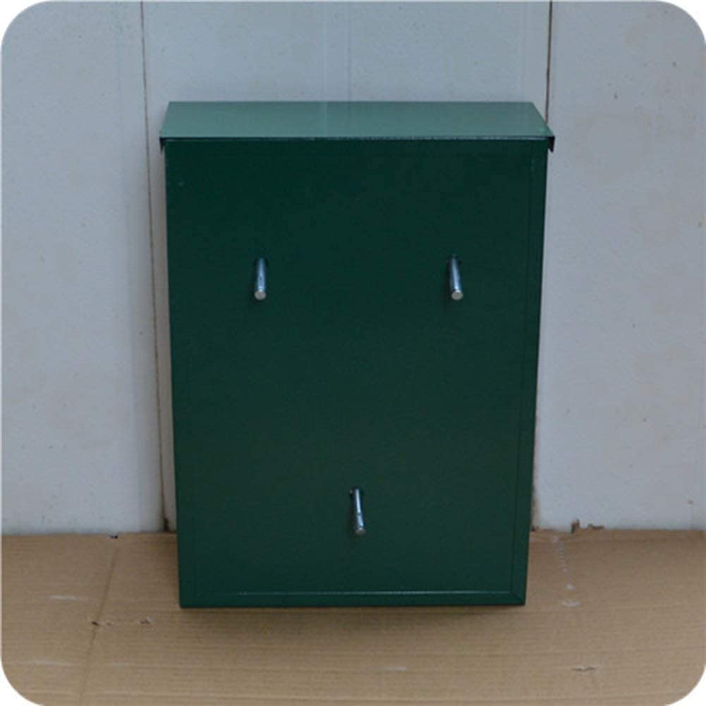 Red Metal Outdoor Letterbox Mailbox with Newspaper Slot - Secure Parcel Drop Box for Home, Office & Garden - Ideal for Mail, Packages & Complaints (Model 1109)