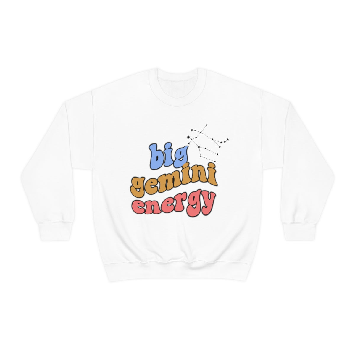 Gemini Sweatshirt - Big Gemini Energy Hoodie | Perfect Gift for Gemini & Astrology Lovers | Birthday, Zodiac Party & Casual Wear