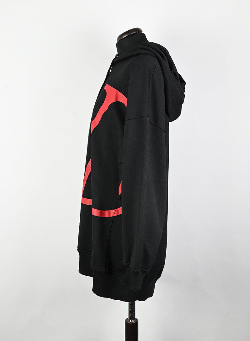 Valentino Black Hoodie with Oversized Logo - Size M | Stylish & Comfortable for Casual Wear & Street Fashion