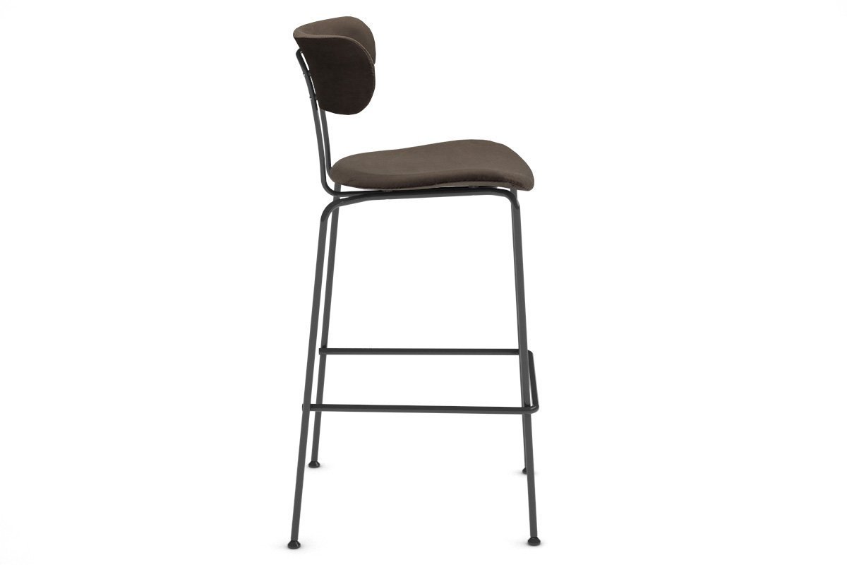 Pedigree Velvet Counter Stool - 30 Inch Seat Height Bar Stool with Padded Seat for Kitchen Island, Breakfast Bar & Home Decor