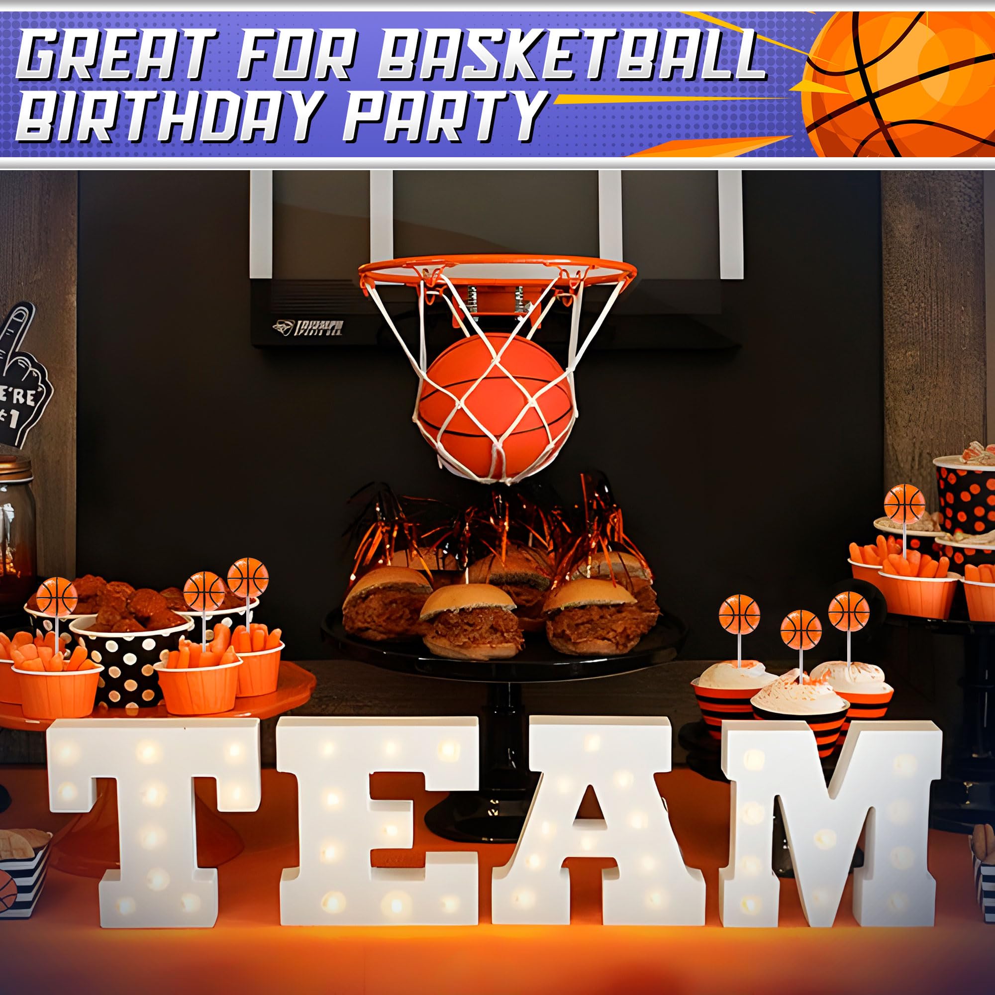 Basketball Lollipops 12 Pack - Bulk Basketball Candy for Sports Party Favors, Game Day Snacks & Team Decorations - Perfect for Basketball Birthday Parties, School Events and Sports Themed Celebrations