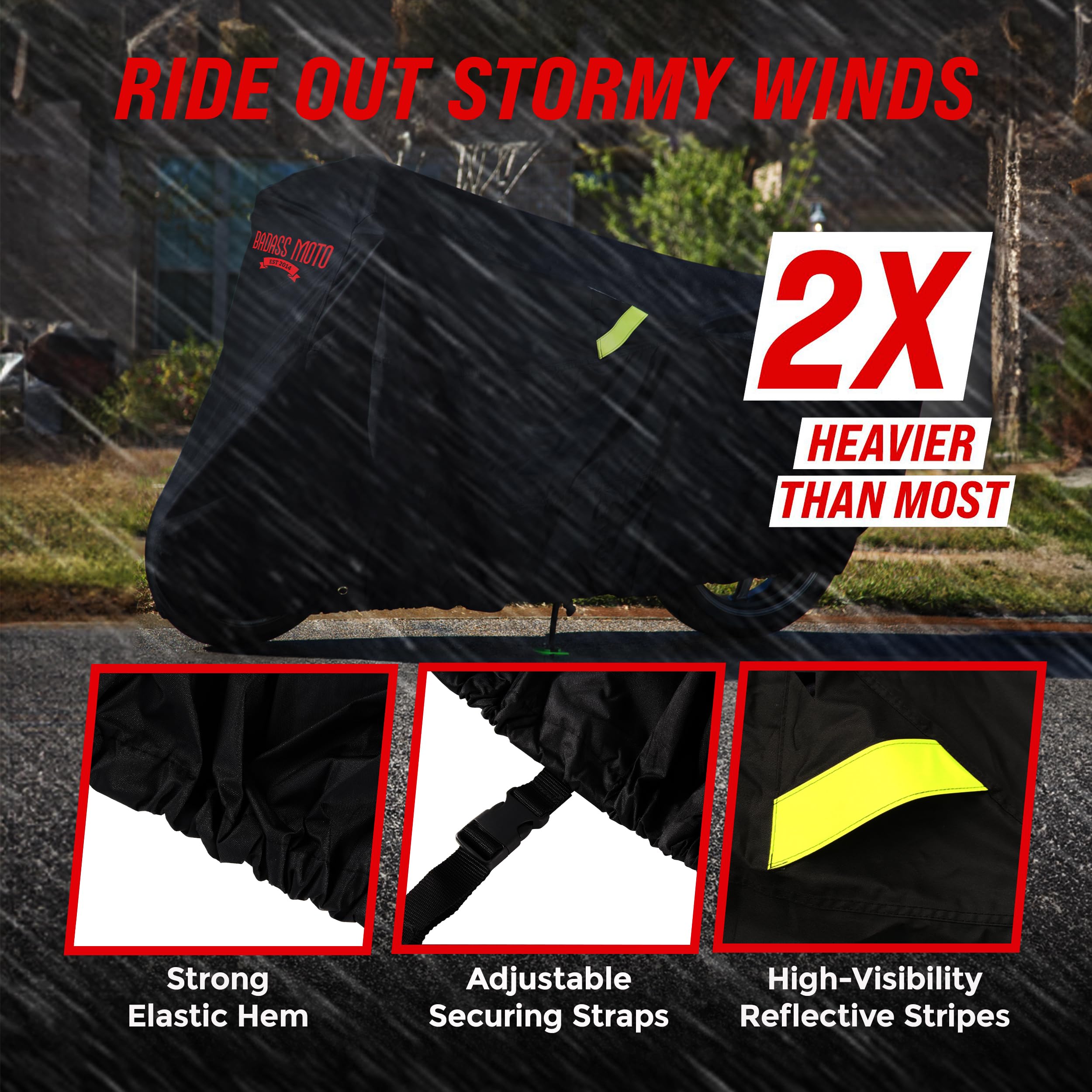 Premium Waterproof Motorcycle Cover for Vespa, Honda Ruckus, Super Cub & Yamaha Zuma 125 - Heavy Duty Outdoor Moped & Scooter Protection for All Weather Conditions