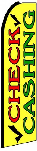 5 Pack 11.5' Swooper #4 Feather Flags - Premium Check Cashing Advertising Banners for Outdoor Events, Grand Openings & Business Promotions