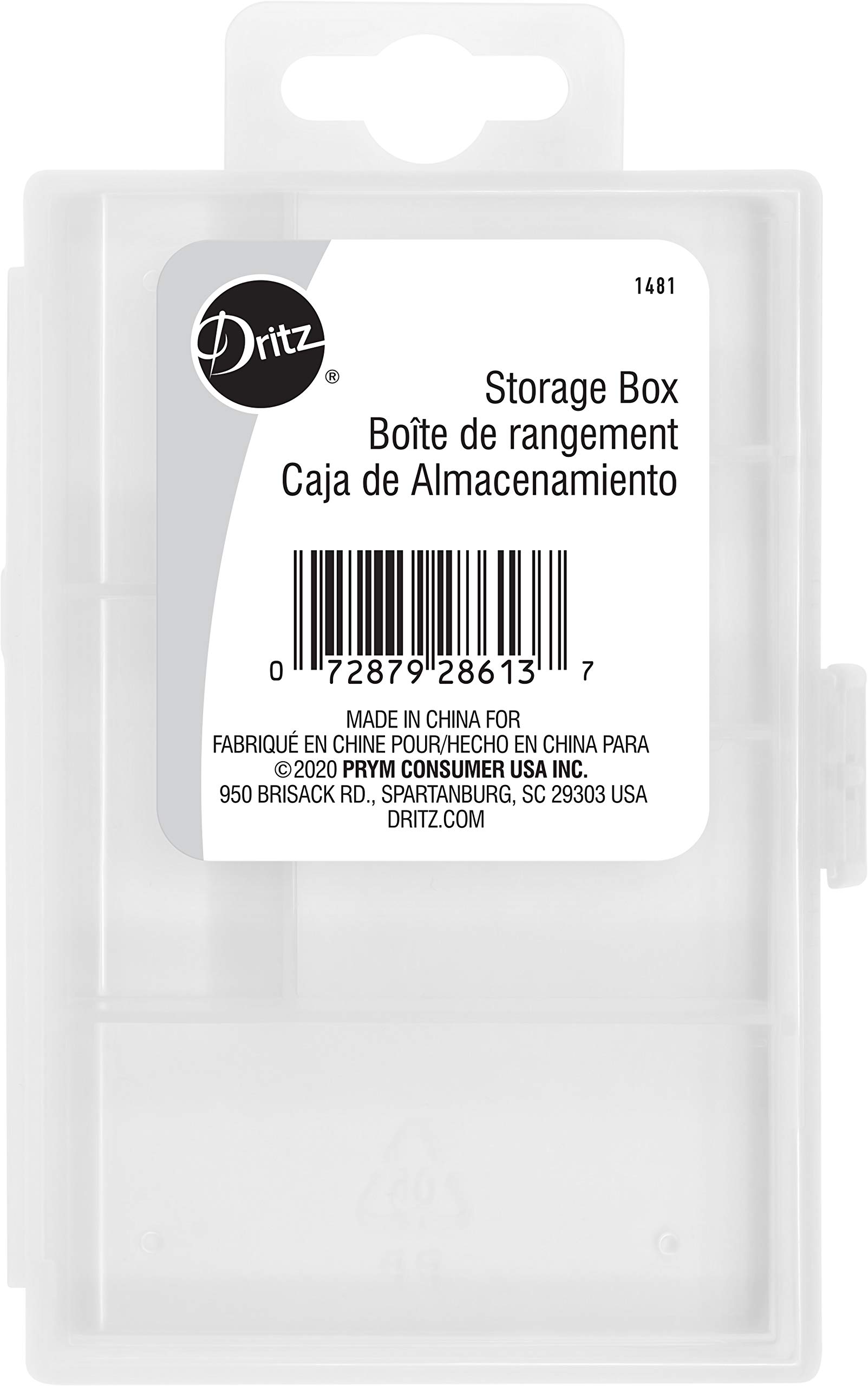 Dritz Clear Storage Box - Organize Craft Supplies, Office Essentials & Home Accessories | Perfect for Craft Rooms, Closets & Workspaces