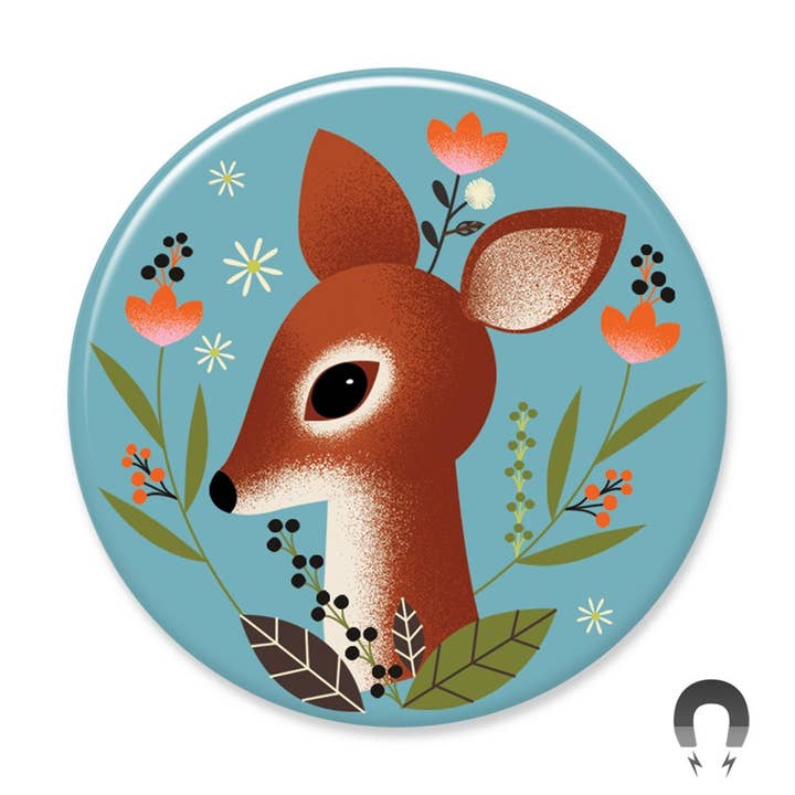 Blue Deer Magnet - Strong Refrigerator Magnet for Home & Office Decor - Perfect for Fridge, Whiteboard, and Metal Surfaces