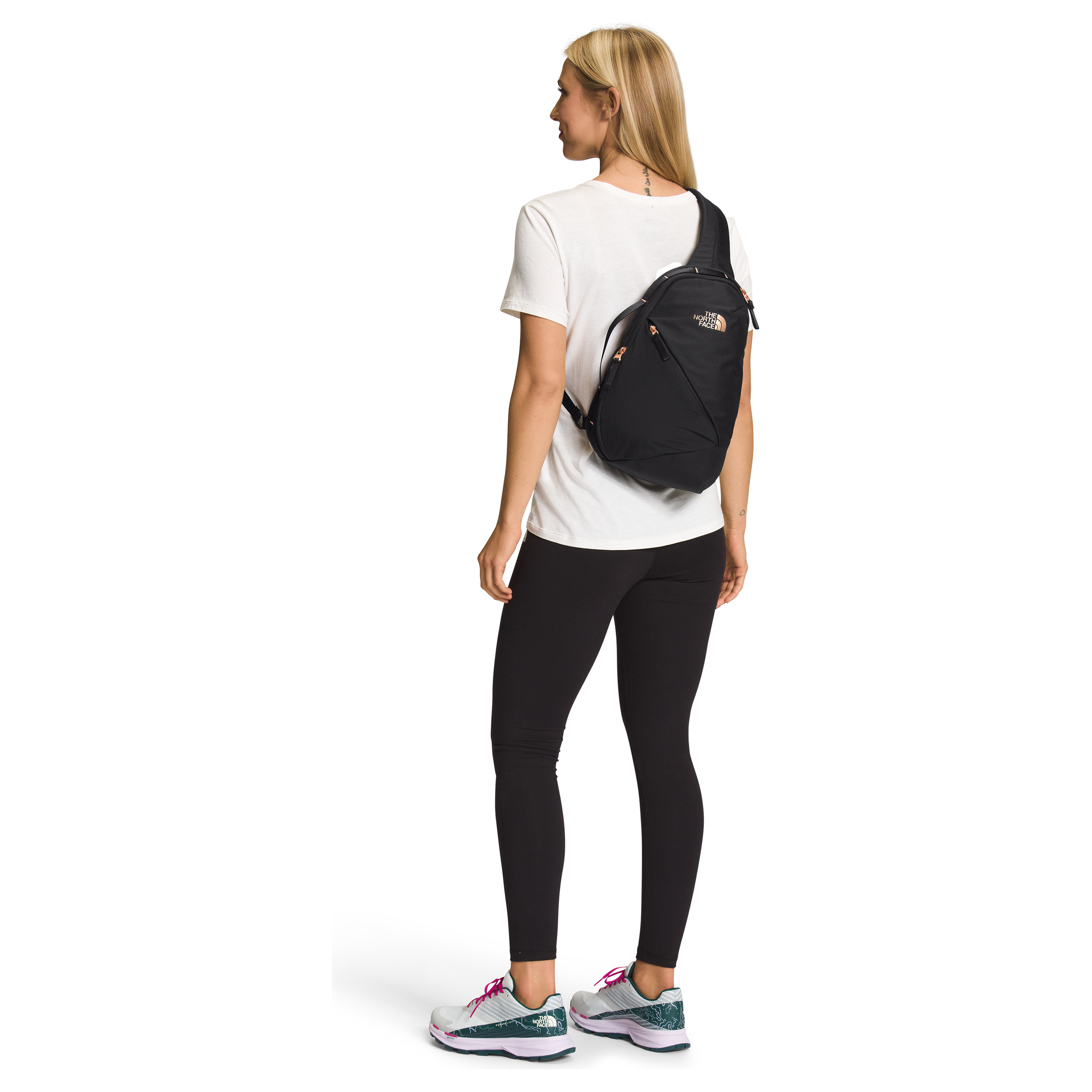 The North Face Women's Isabella Sling Crossbody Bag - Black Light Heather | Water-Resistant & Lightweight for Hiking, Travel & Everyday Use