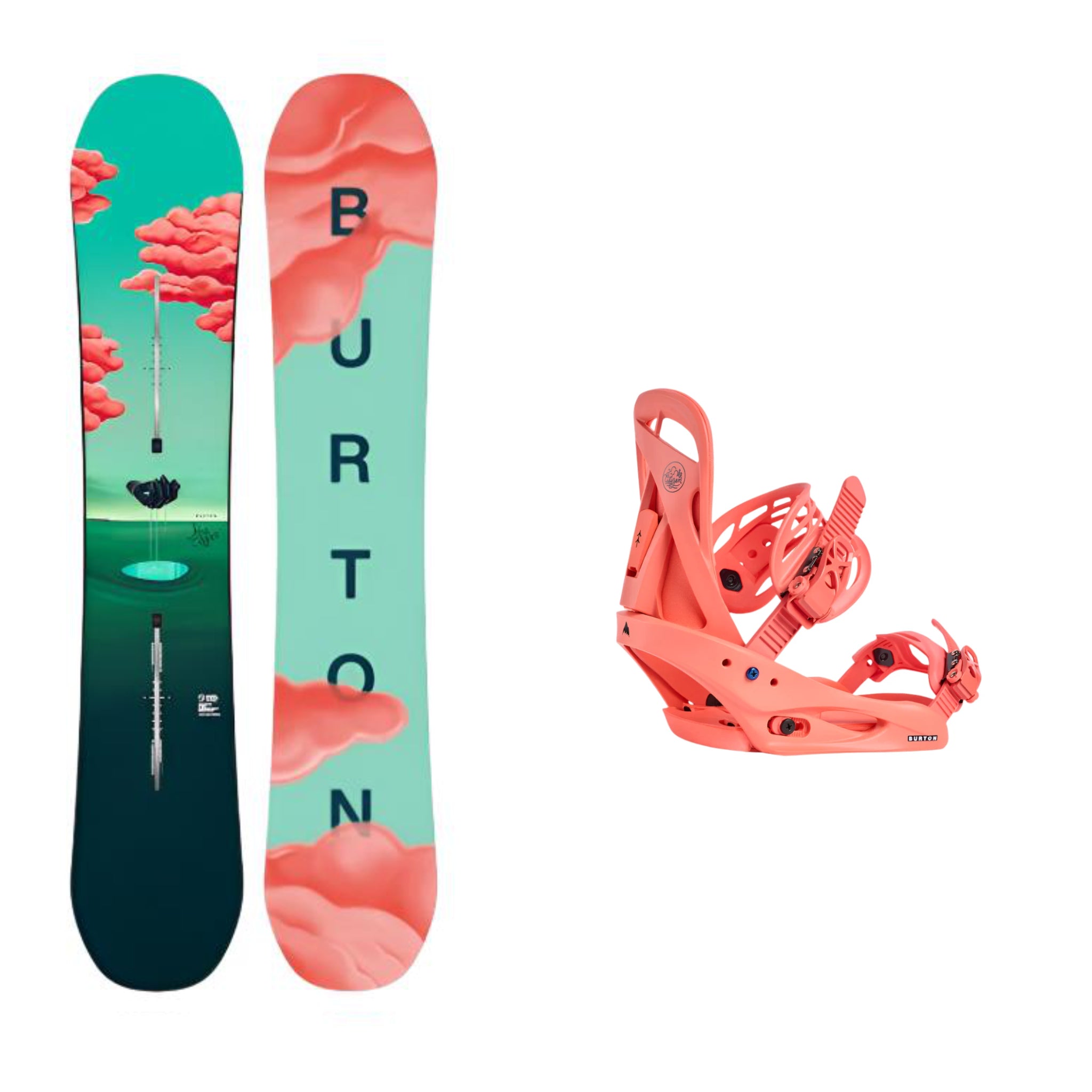 Burton Yeasayer Flying V Snowboard with Burton Citizen Bindings 2025 - All-Mountain Freestyle Snowboard for Men & Women - Perfect for Powder, Groomers & Park Riding