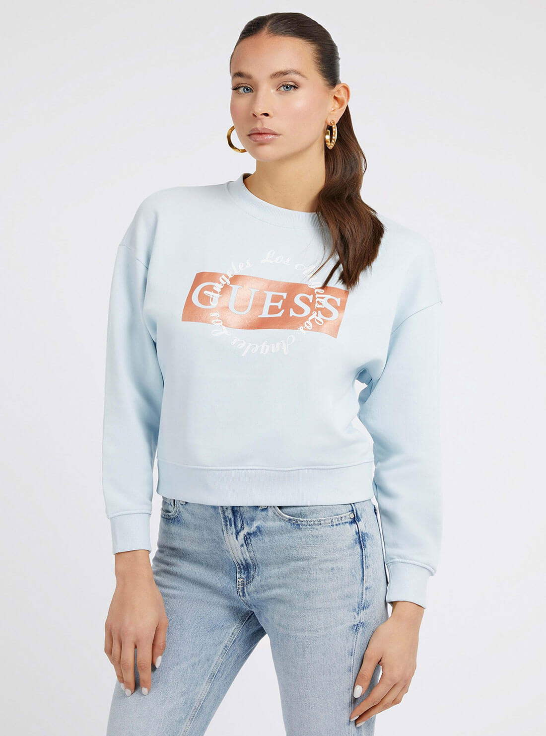 Light Blue Round Logo Jumper - Stylish Casual Sweater for Men & Women | Perfect for Everyday Wear, Office & Outdoor Activities