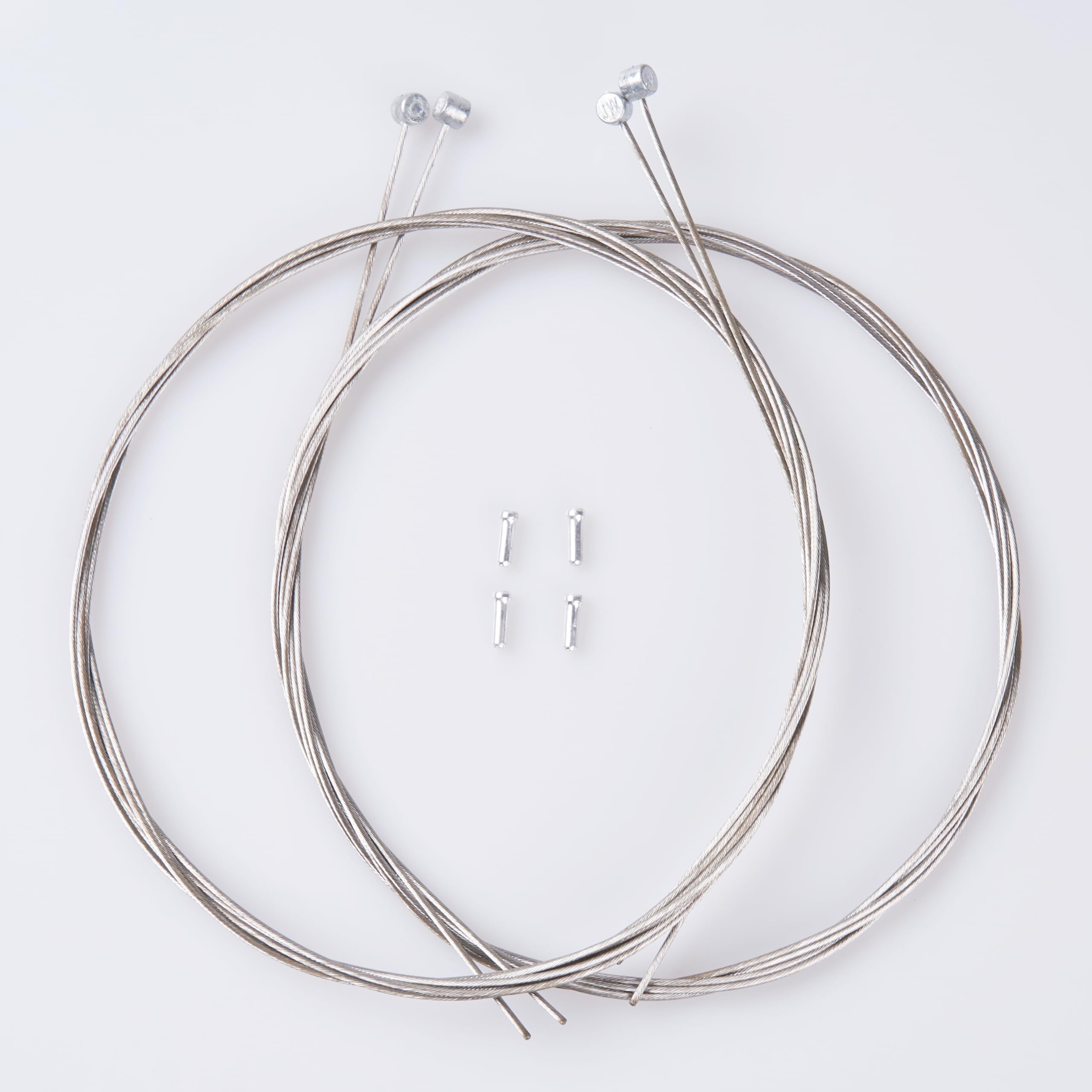 Premium Stainless Steel Bike Brake Cables Set for MTB & Road Bikes - 1.7M Length with Free Cable End Crimps Kit (4pcs) - Durable Brake Cord Core for Smooth Stopping - Perfect for Mountain Biking, Commuting & Road Cycling