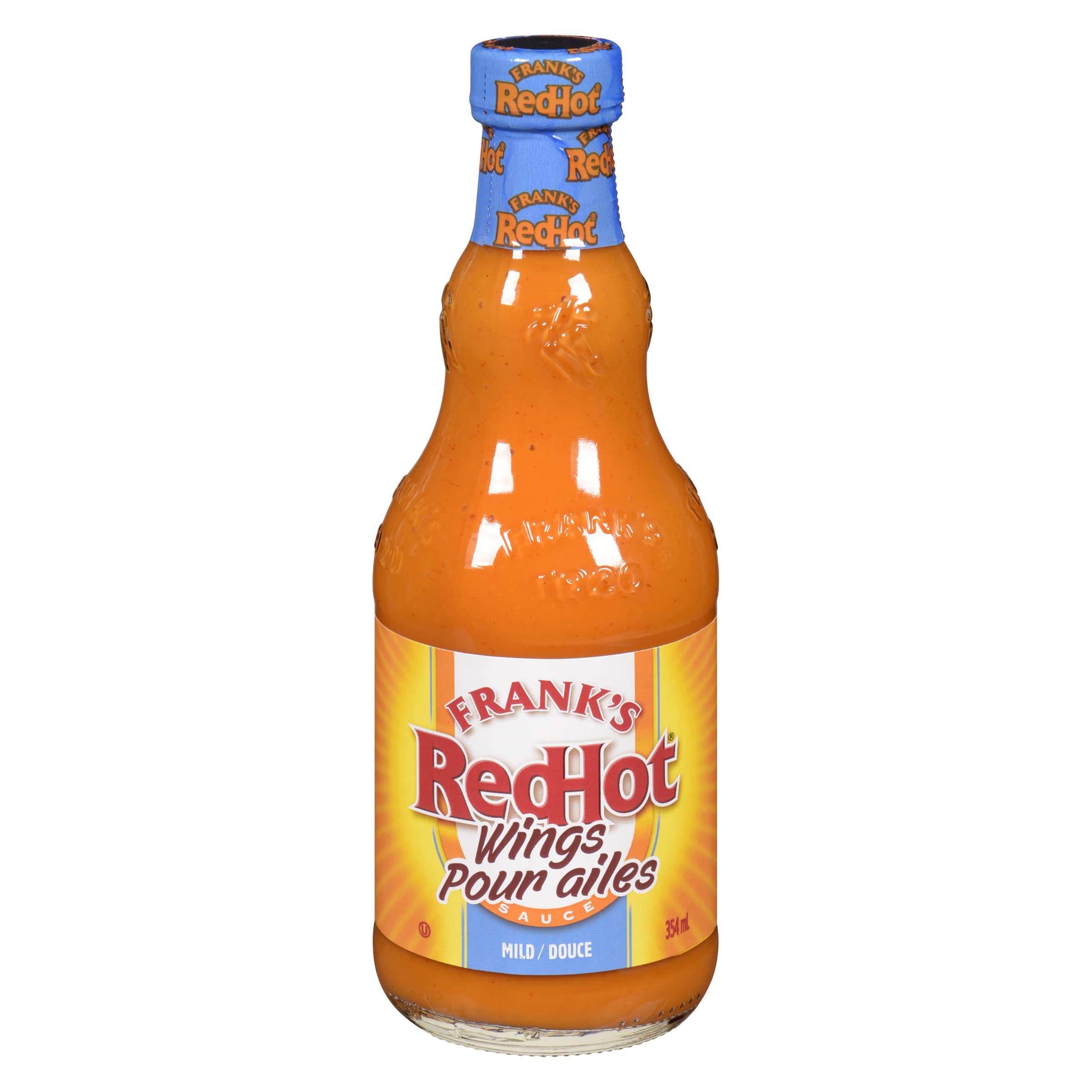 Frank's RedHot Original Cayenne Pepper Hot Sauce - Mild Flavor, 12 fl oz (354mL) - Perfect for Wings, Chicken, Burgers, and More - Adds Spicy Kick to Any Dish