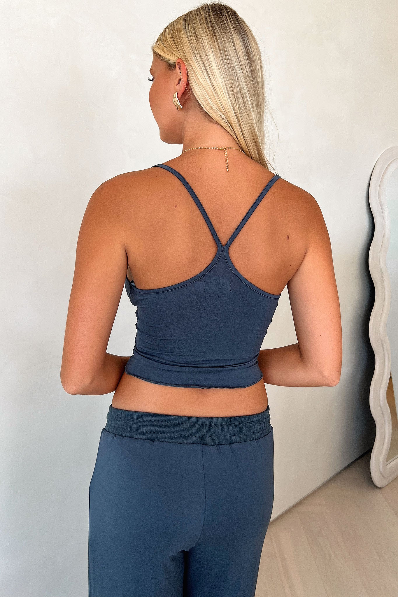 Fraser Top Navy Blue - Stylish Women's Casual T-Shirt for Everyday Wear | Perfect for Outings, Work, and Relaxing at Home