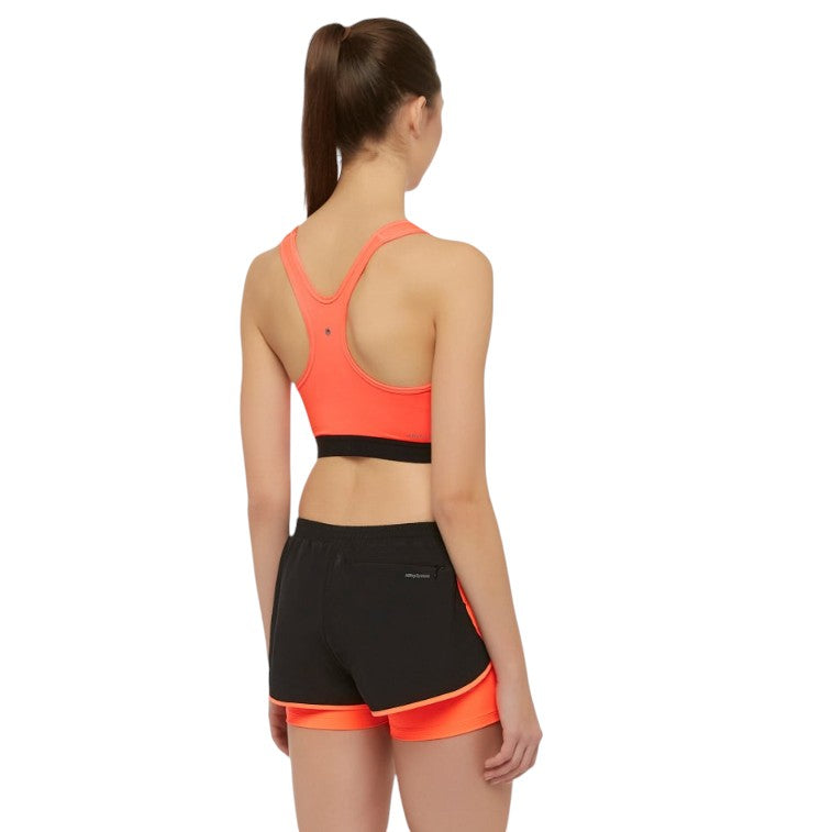 Macron Beatrix Sports Bra for Women - High Support Workout Bra in Coral - Perfect for Running, Yoga & Gym Fitness