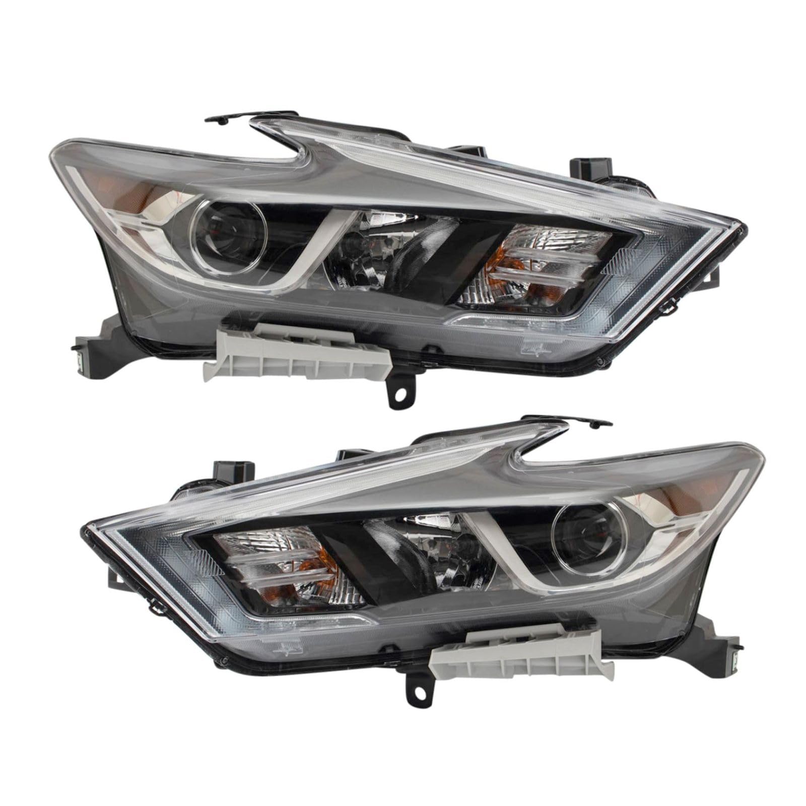 2016-2018 Nissan Maxima Headlight Assembly Set - Driver & Passenger Side (NI2502235 NI2503235) - Replacement Headlights for Improved Night Visibility - Perfect for Daily Commuting & Road Trips