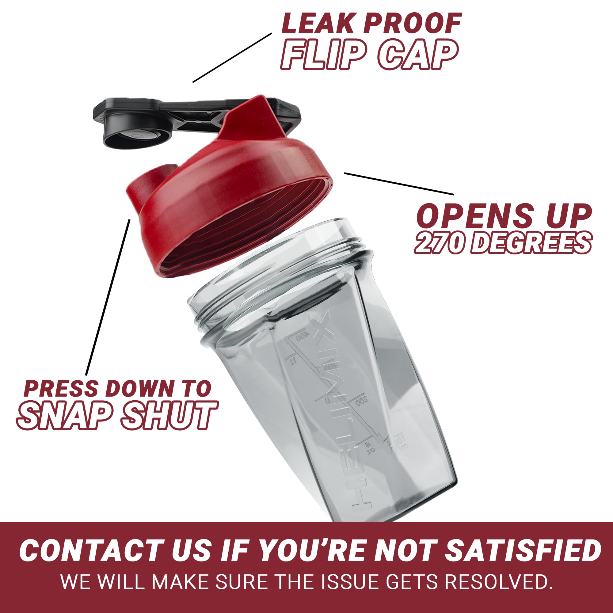 HELIMIX 1.5 Vortex Blender Shaker Bottle - 20oz BPA-Free Protein Mixer for Gym & Travel | No Blending Ball Needed | USA Made | Perfect for Protein Shakes, Smoothies & Cocktails | Dishwasher Safe (Top Rack) | Ideal for Pre-Workout, Post-Workout & On-The-Go Nutrition