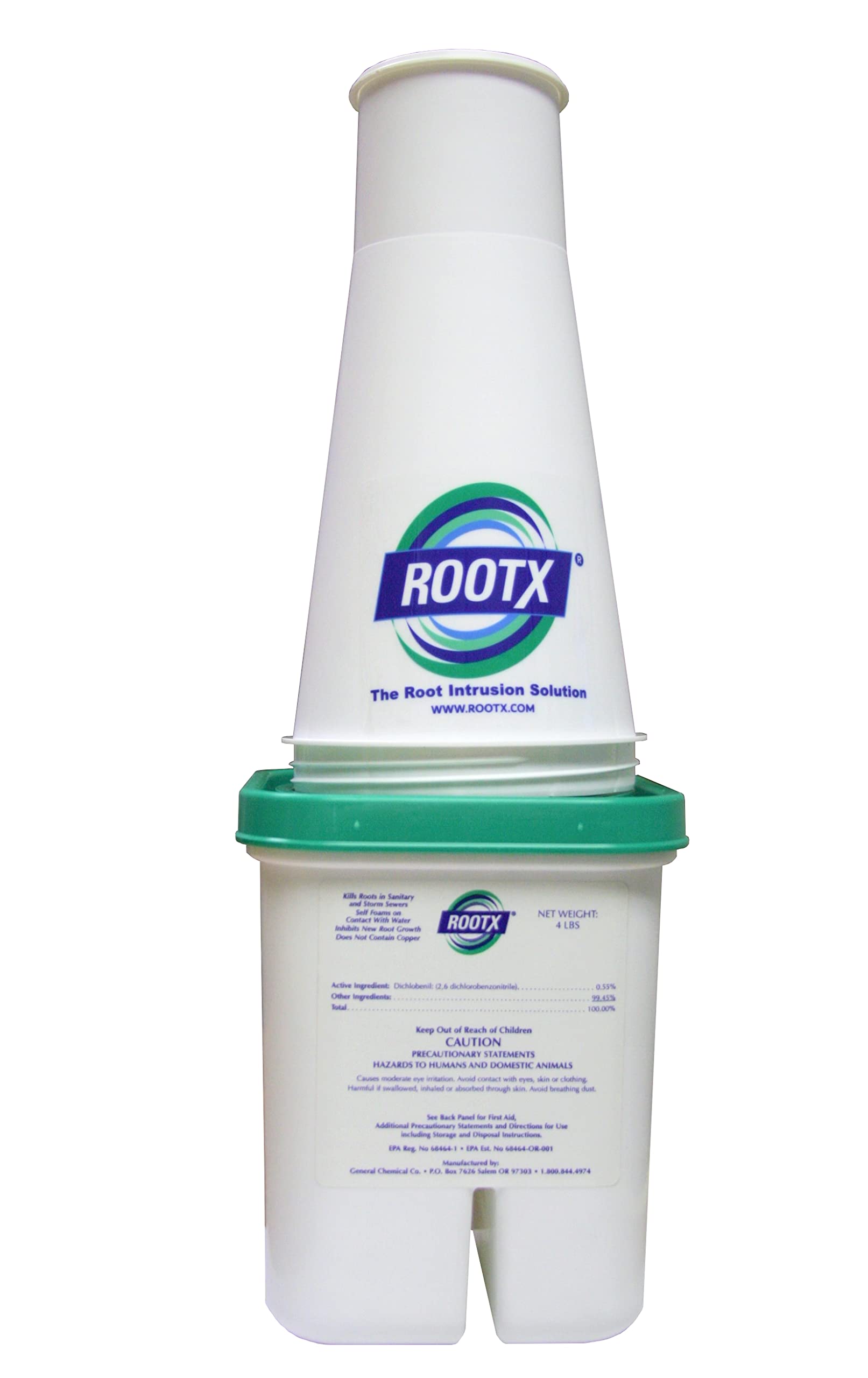 ROOTX - 4LB Foaming Root Killer for Sewer Lines & Septic Systems with Funnel Applicator | Prevents Clogs & Protects Pipes | Ideal for Homeowners & Commercial Use