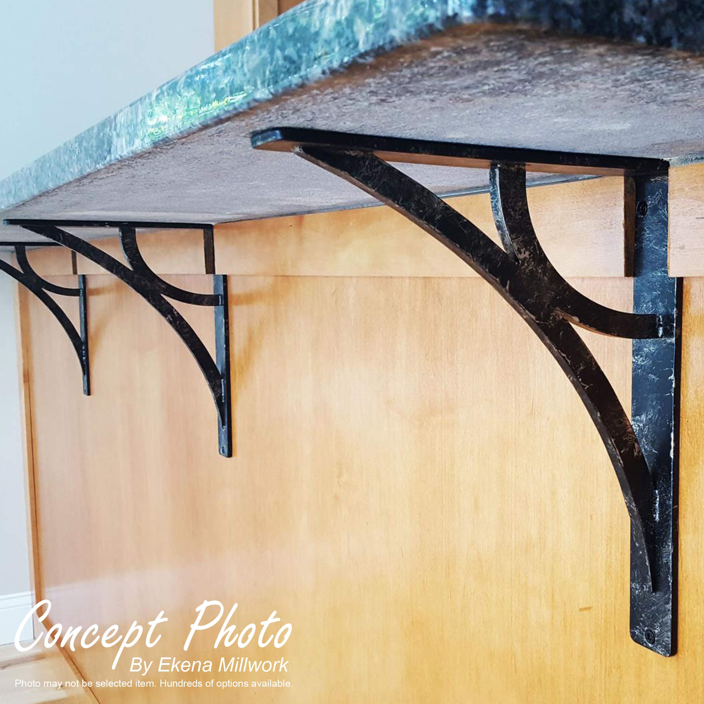 Ekena Millwork BKTM01X12X15STRAWS Decorative Metal Bracket - 1.5