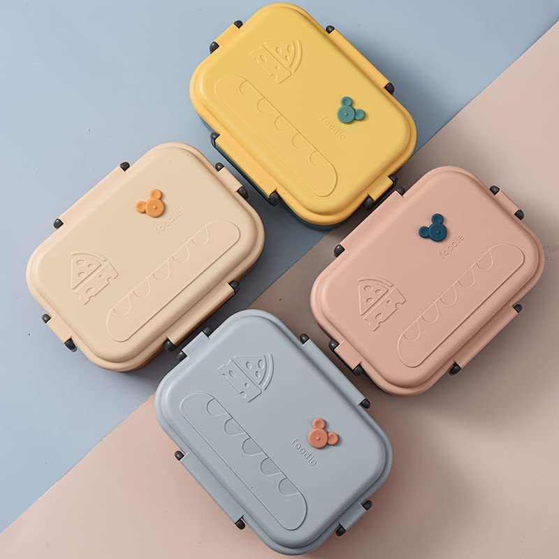 Shivaaro 3 Compartment Insulated Stainless Steel Lunch Box for Kids & Adults - Leak Proof Bento Box for School, Office & Picnics - Durable Food Container for Hot & Cold Meals (Multicolor, Pack of 1)