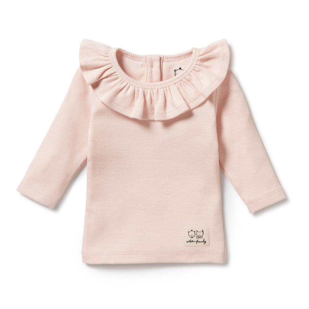 Pink Organic Ruffle Blouse for Women - Soft Cotton Boho Chic Shirt - Perfect for Casual Outings, Dates & Summer Vacations