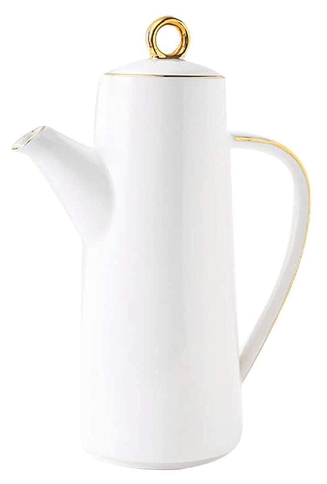 Premium Ceramic Olive Oil Dispenser Bottle - Large White Oil & Vinegar Cruet for Kitchen, Soy Sauce, Liquid Condiments - Perfect for Cooking, Salad Dressing & Gourmet Meal Prep