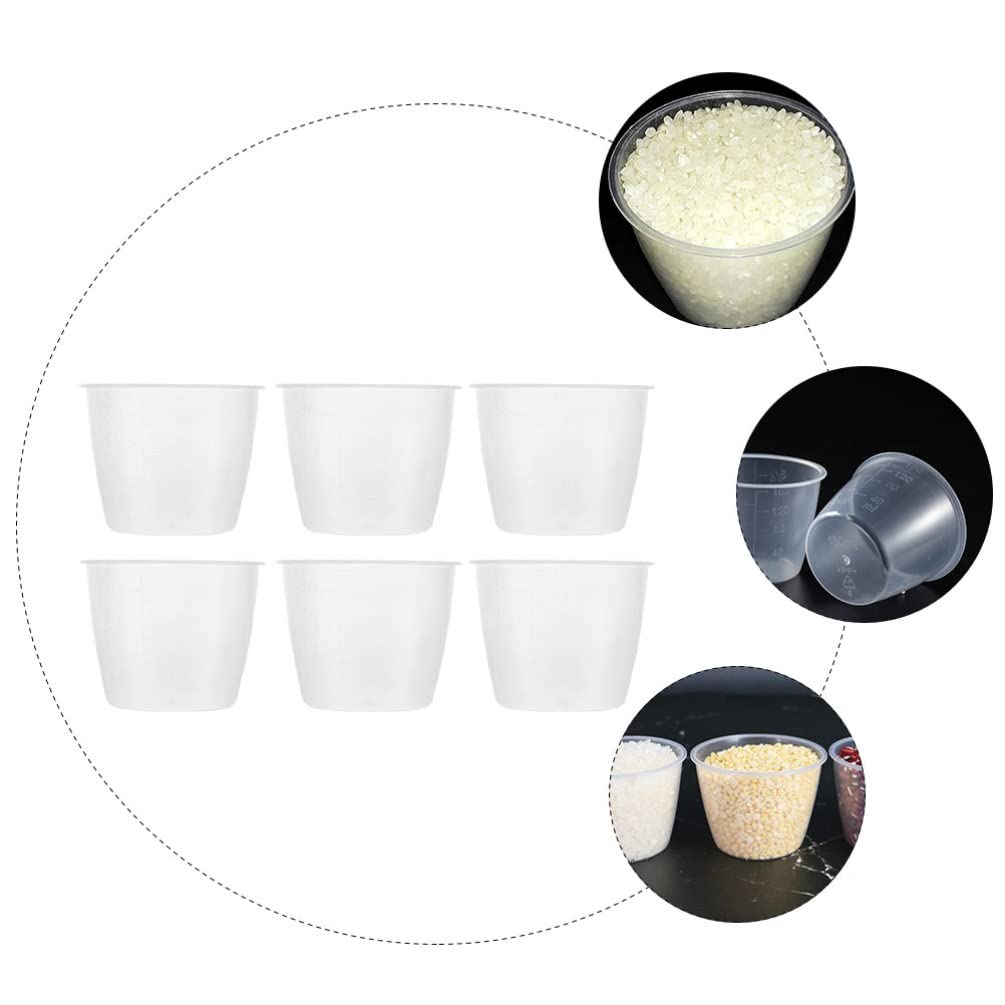 8-Piece Measuring Cup Set - Cabilock Graduated Liquid Measuring Cups for Rice, Tea, and Kitchen Ingredients | Clear PP Plastic Storage Jugs for Cooking, Baking, and Meal Prep