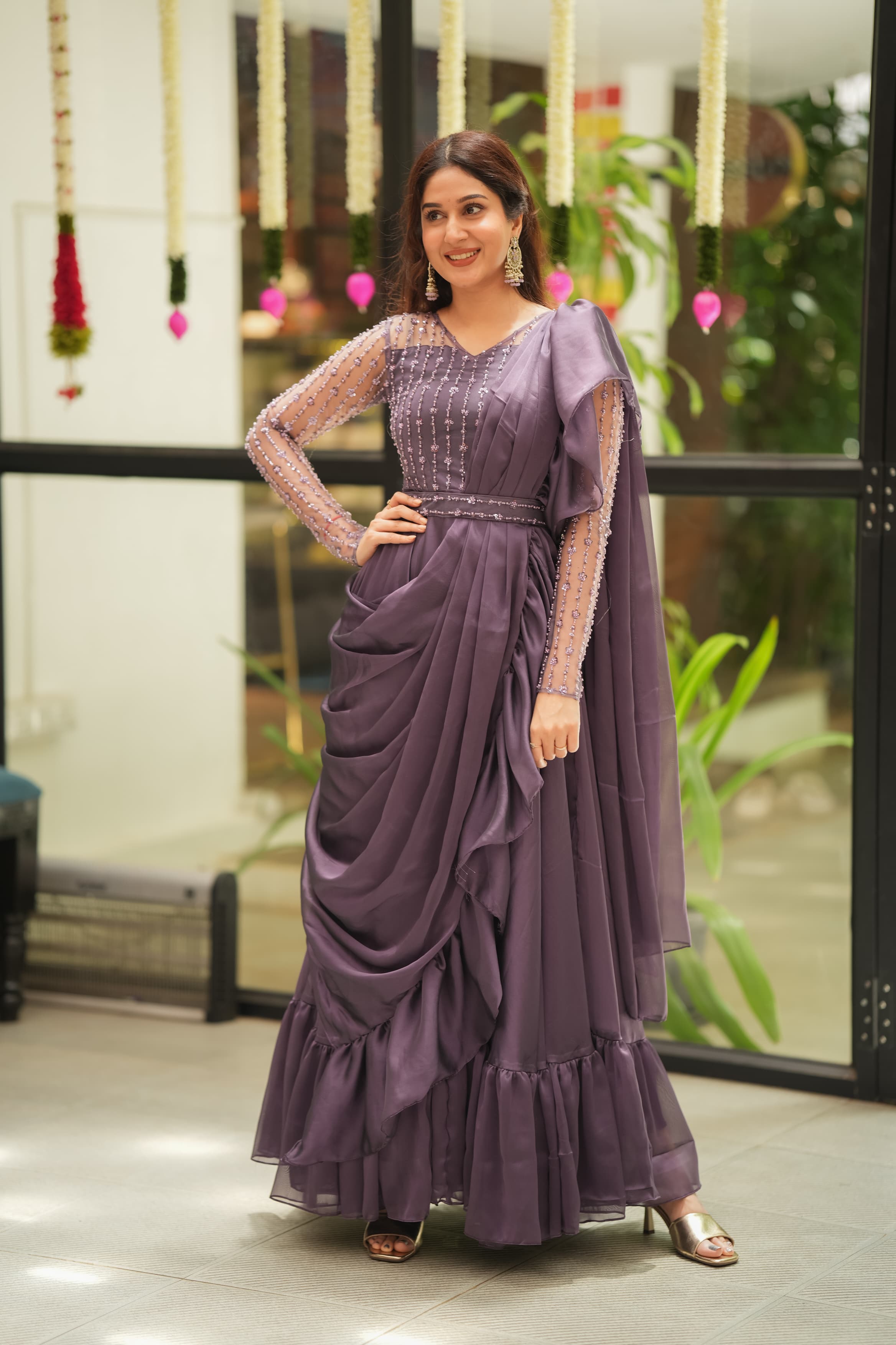 Premium Yashna Drape Wear DD569 - Elegant & Comfortable Women's Fashion for Parties, Weddings & Special Occasions