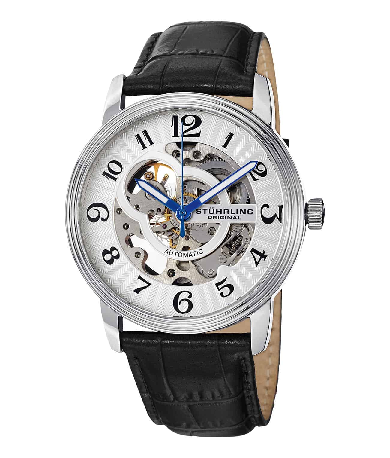 Delphi Oracle Men's Automatic Skeleton Watch 44mm - Stylish Luxury Timepiece for Business, Casual & Formal Occasions