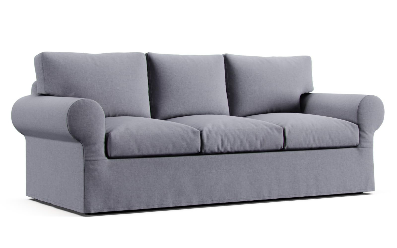 Custom Ektorp Sofa Slipcover for IKEA Ektorp 3-Seater Sofa - Premium Replacement Cover in Weave Grey | Durable, Washable Fabric for Living Room & Home Decor